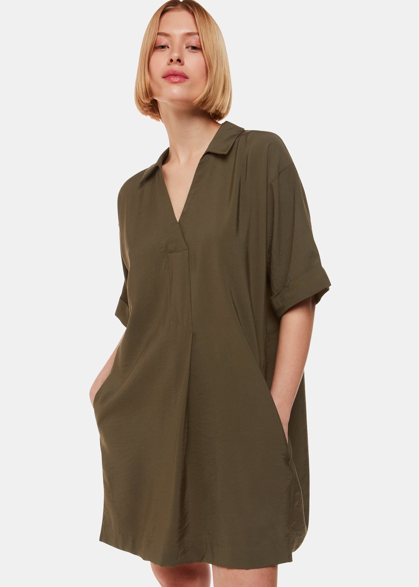 Whistles Women's Khaki Melanie Dress Size 6