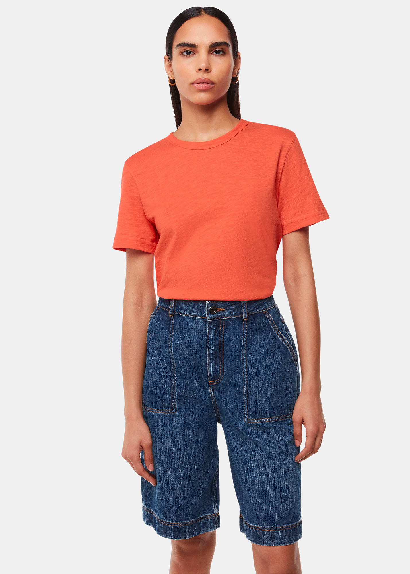 Whistles Women's Coral Emily Ultimate Tshirt Size XL