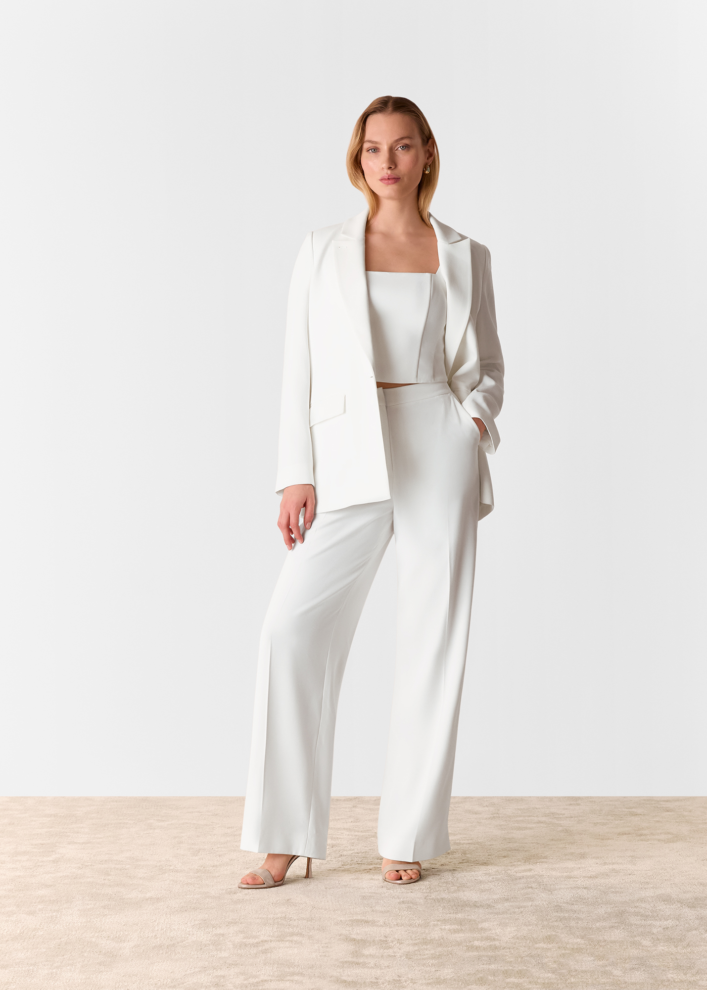Whistles Women's Ivory/Multi Andie Wedding Trouser Size 6