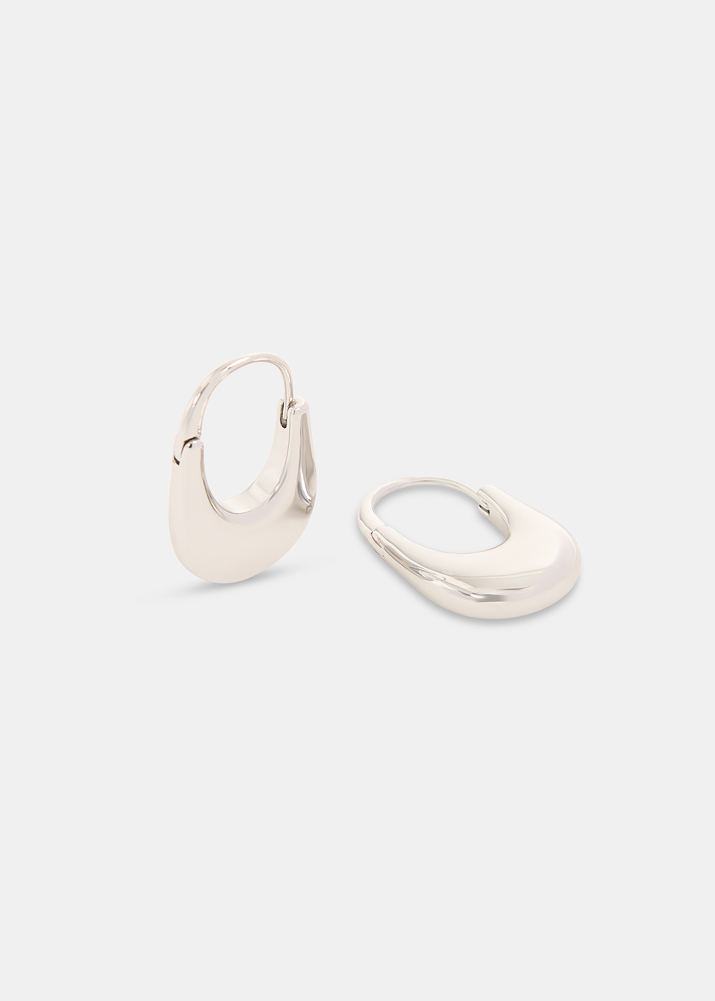 Whistles Women's Silver Oval Hoop Earring 