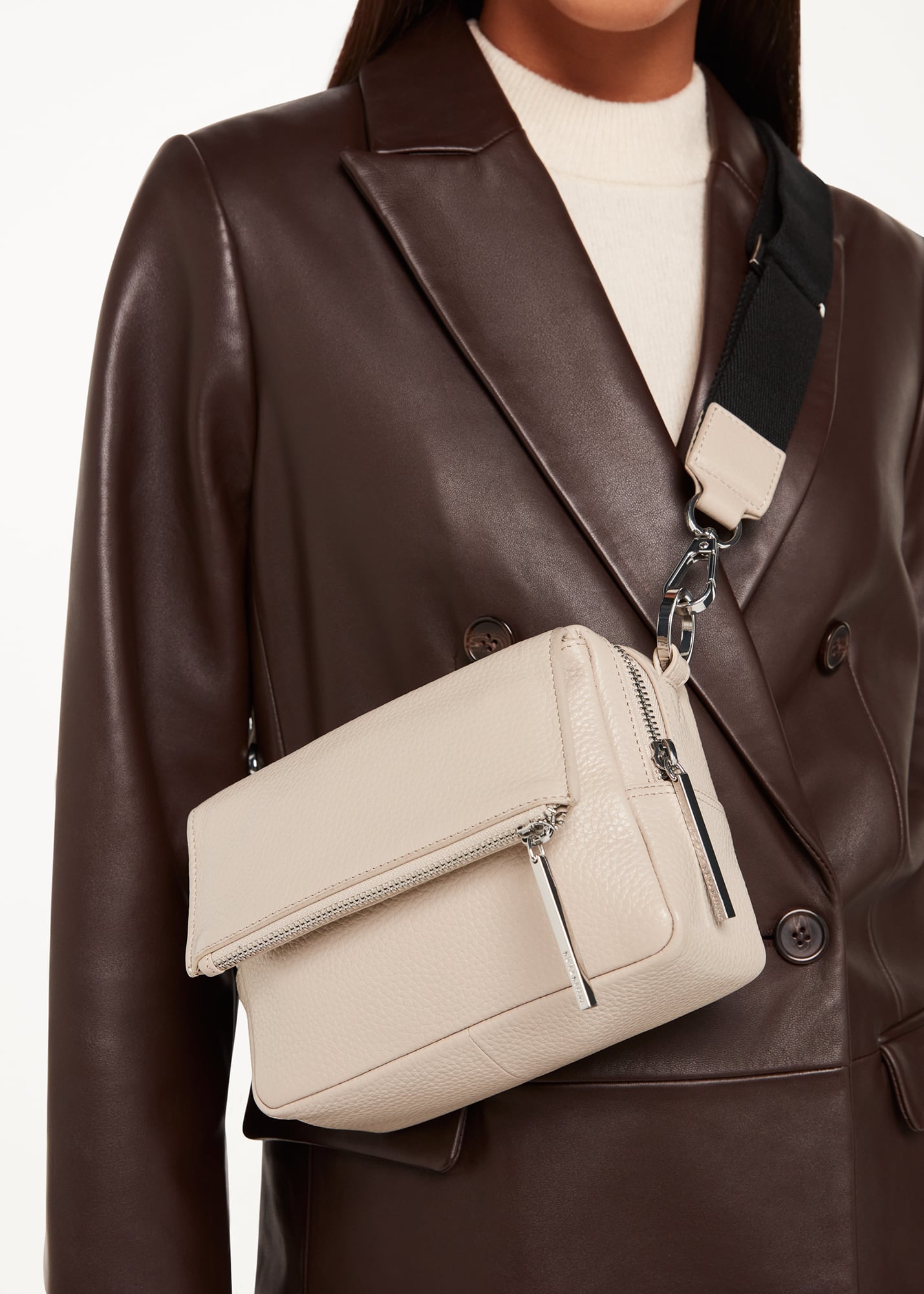 Whistles Women's Taupe Bibi Crossbody Bag 