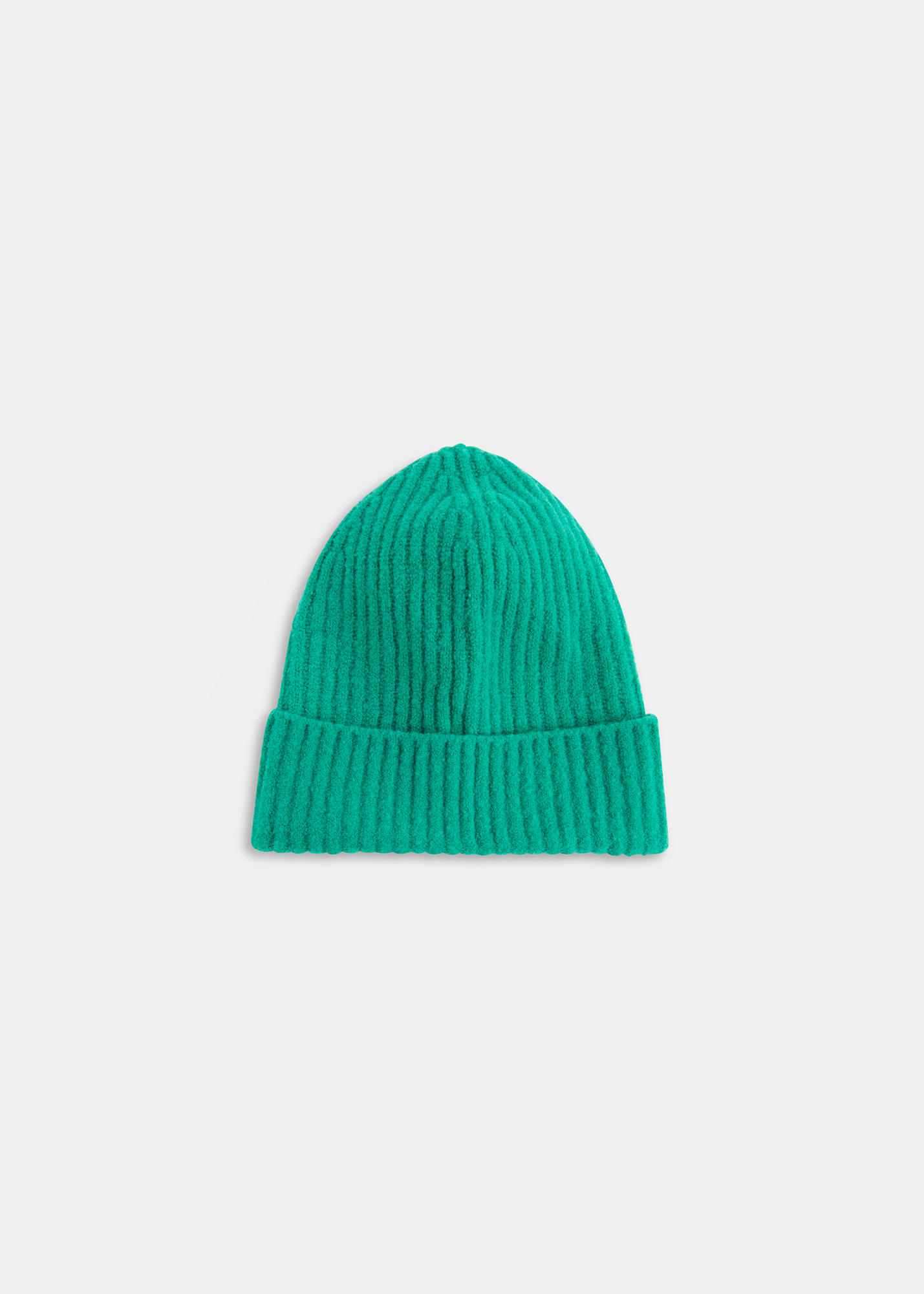 Whistles Women's Green Wool Mix Rib Beanie Size one size