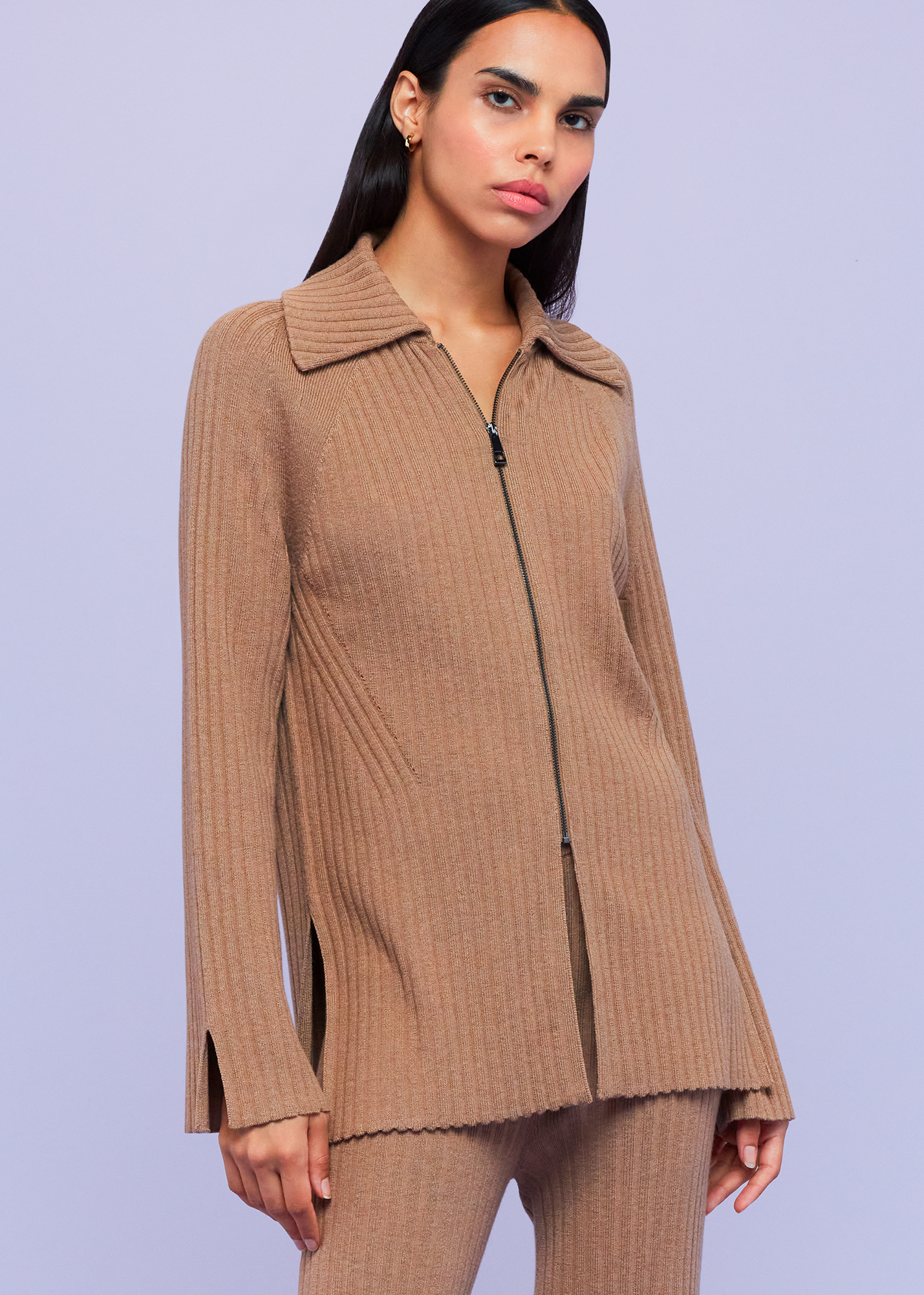 Whistles Women's Camel Loki Wool Blend Cardigan Size L