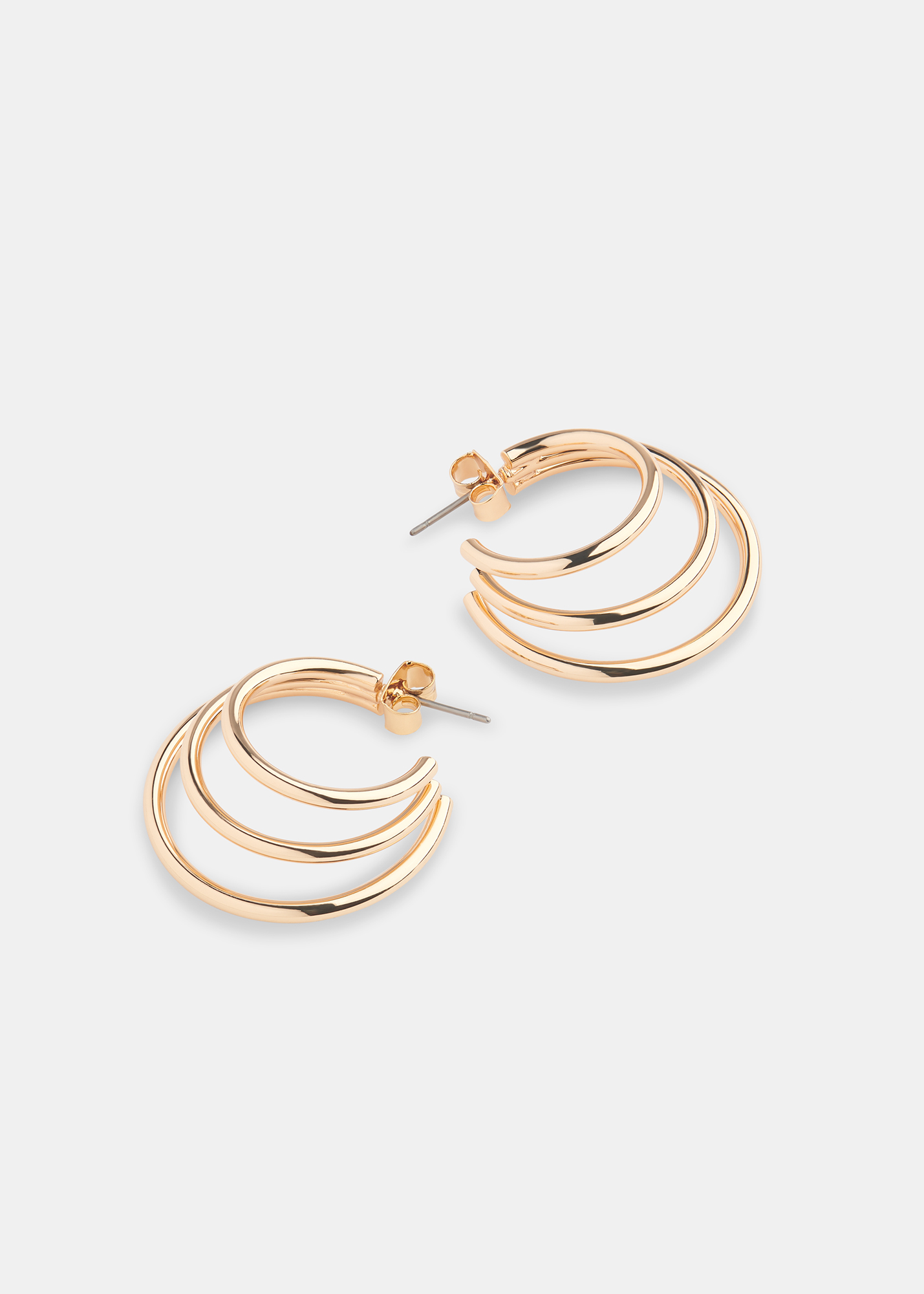 Whistles Women's Gold Medium Triple Hoop Earring 