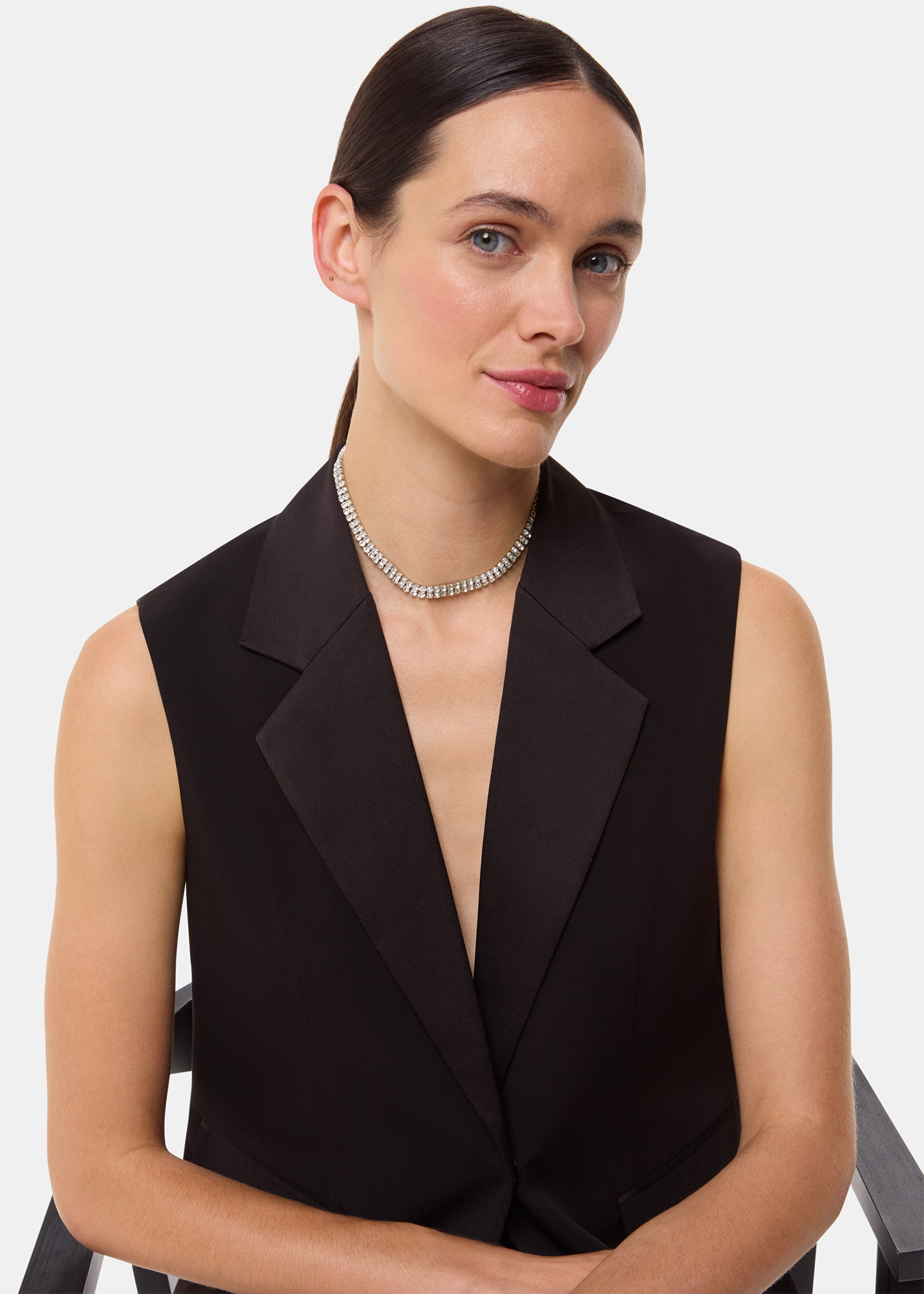 Whistles Women's Silver Double Gem Necklace 