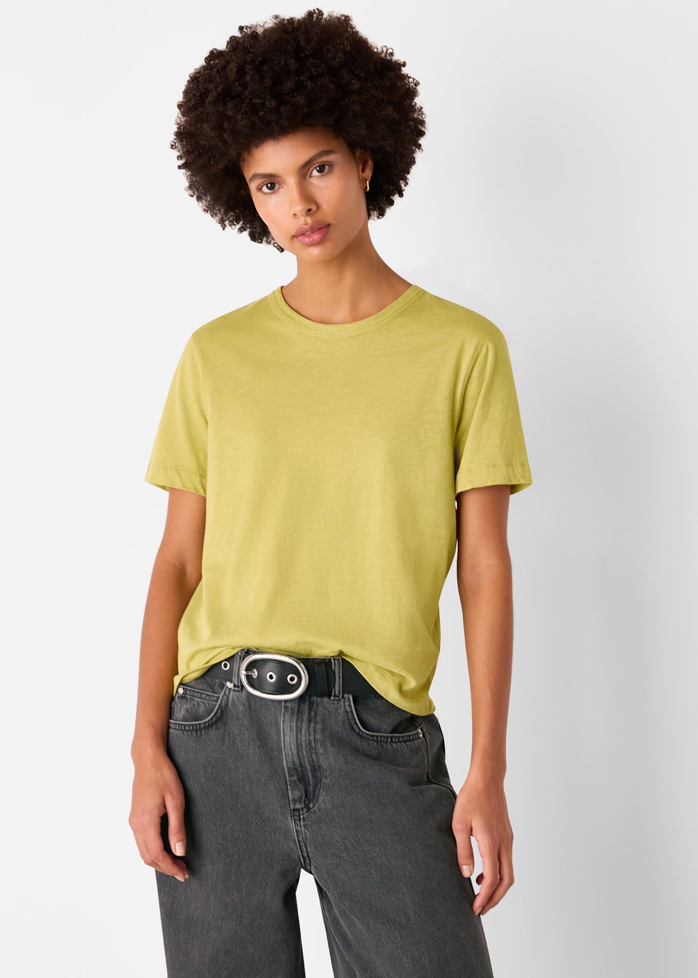 Whistles Women's Green Emily Ultimate T-Shirt Size XS