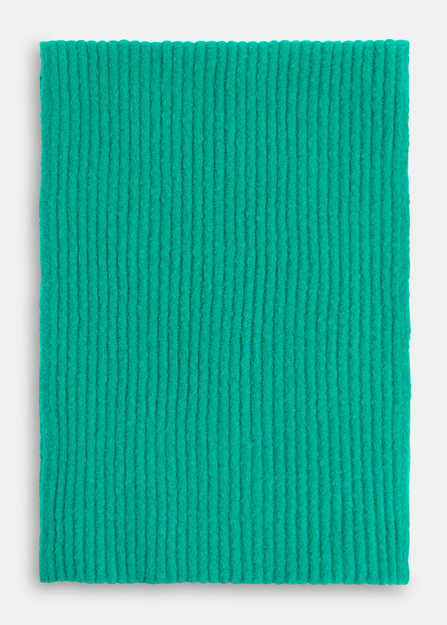Whistles Women's Green Wool Mix Rib Scarf Size one size