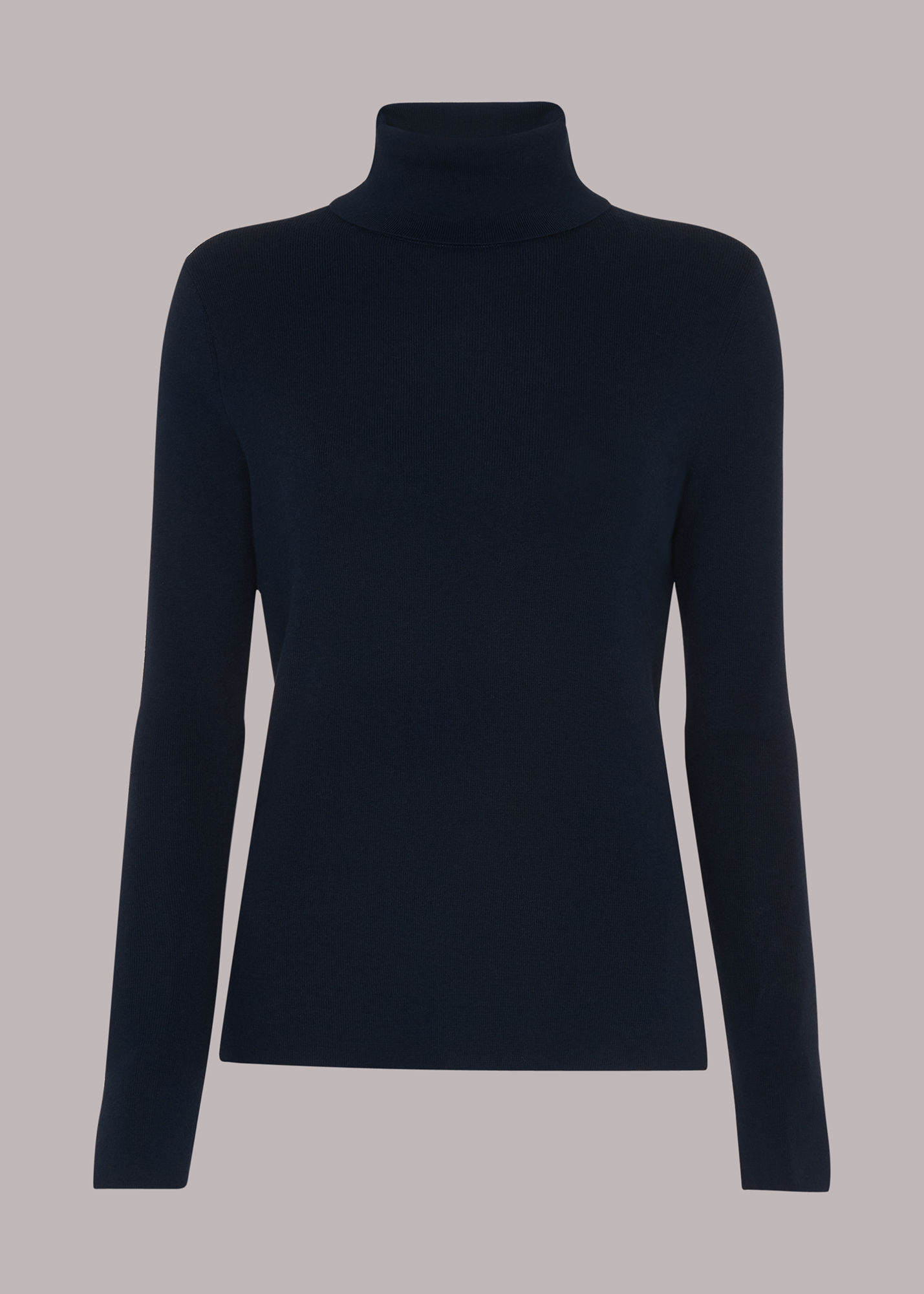 Whistles Women's Navy Maja Knitted Polo Size L