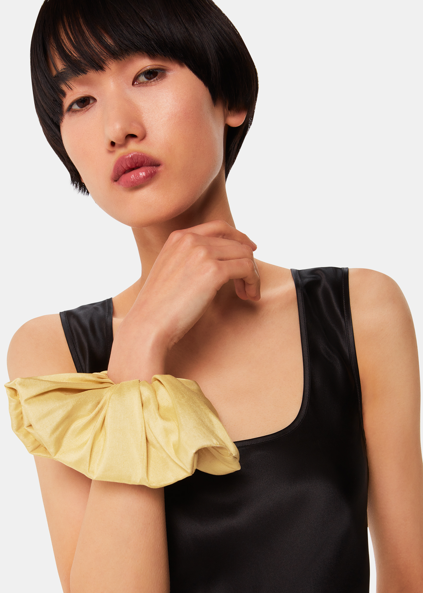 Whistles Hai Women's Yellow Dupion Scrunchie 