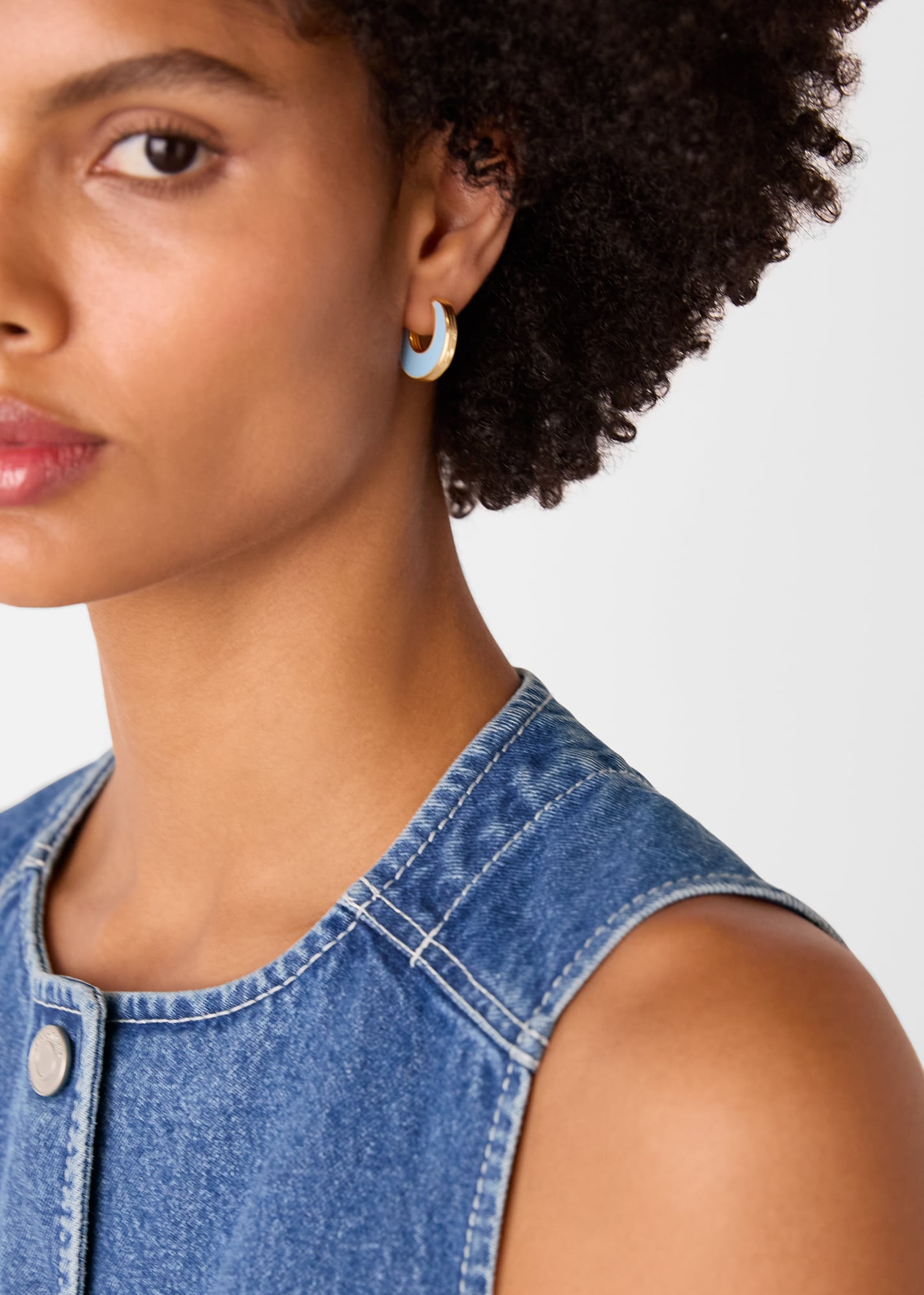 Whistles Women's Blue/Multi Double Enamel Earring 