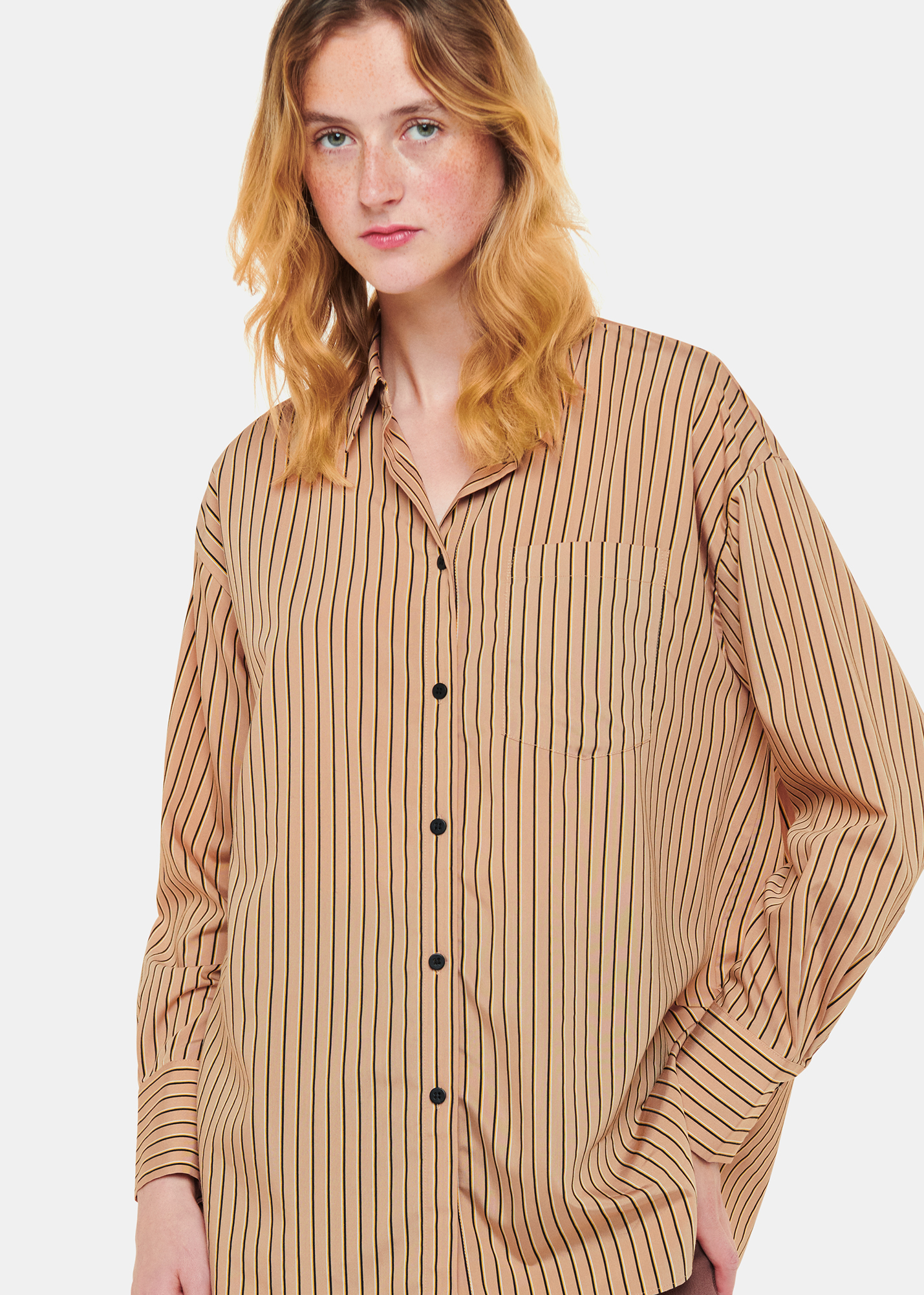 Whistles Women's Multicolour Stripe Oversized Shirt Size 16