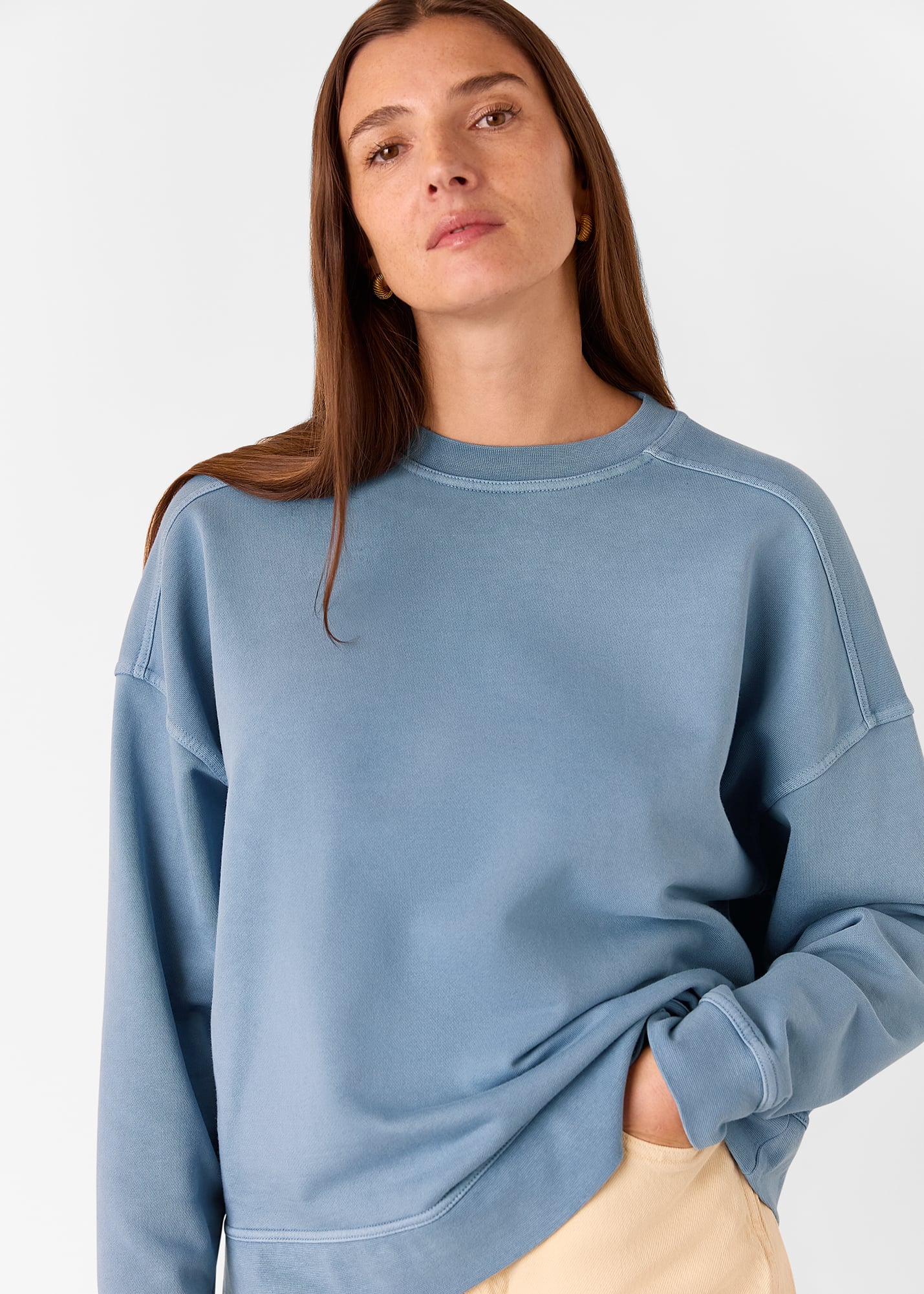 Whistles Women's Blue Relaxed Sweat Size XS