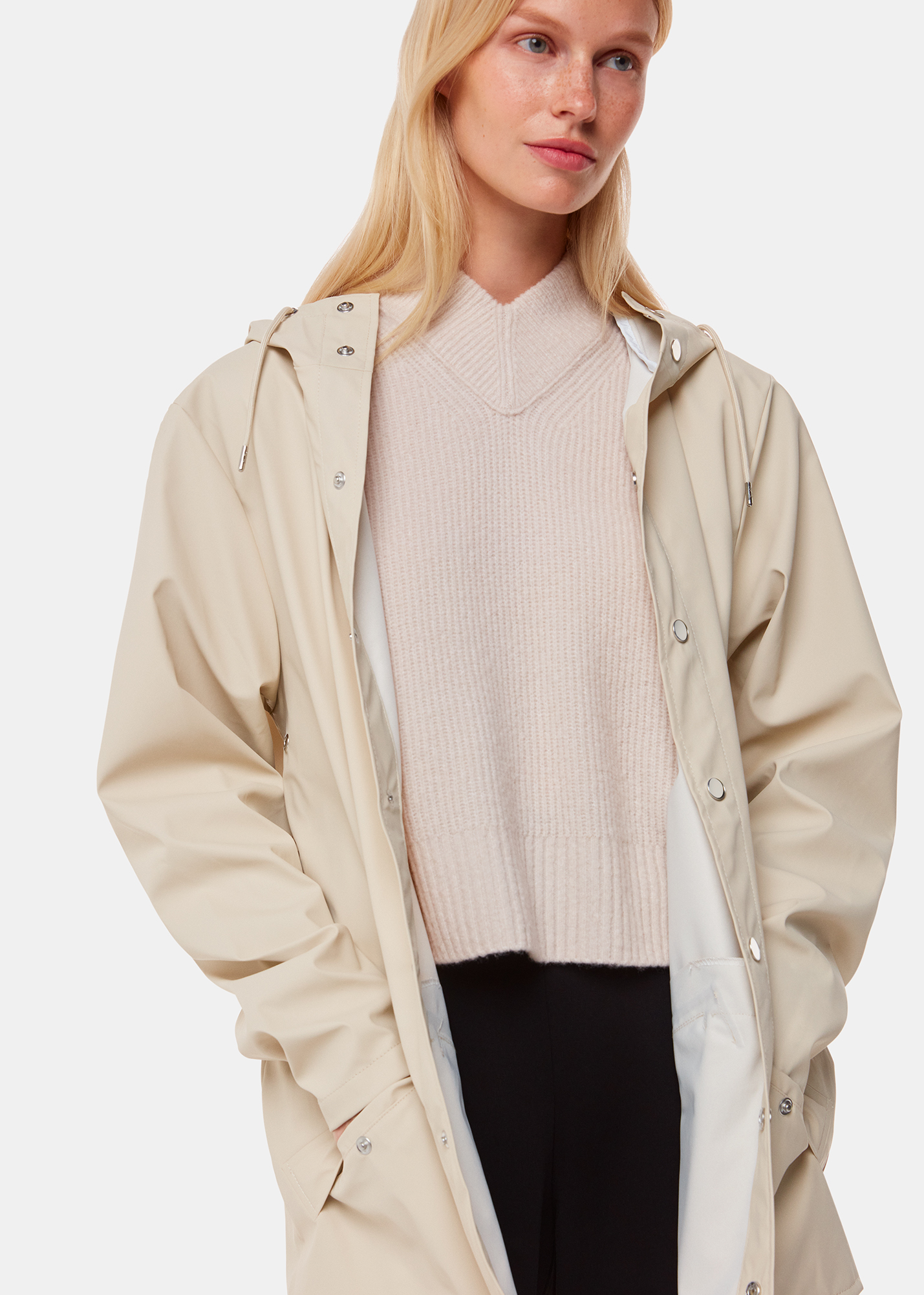 Whistles Rains Women's Ivory Jacket Size M