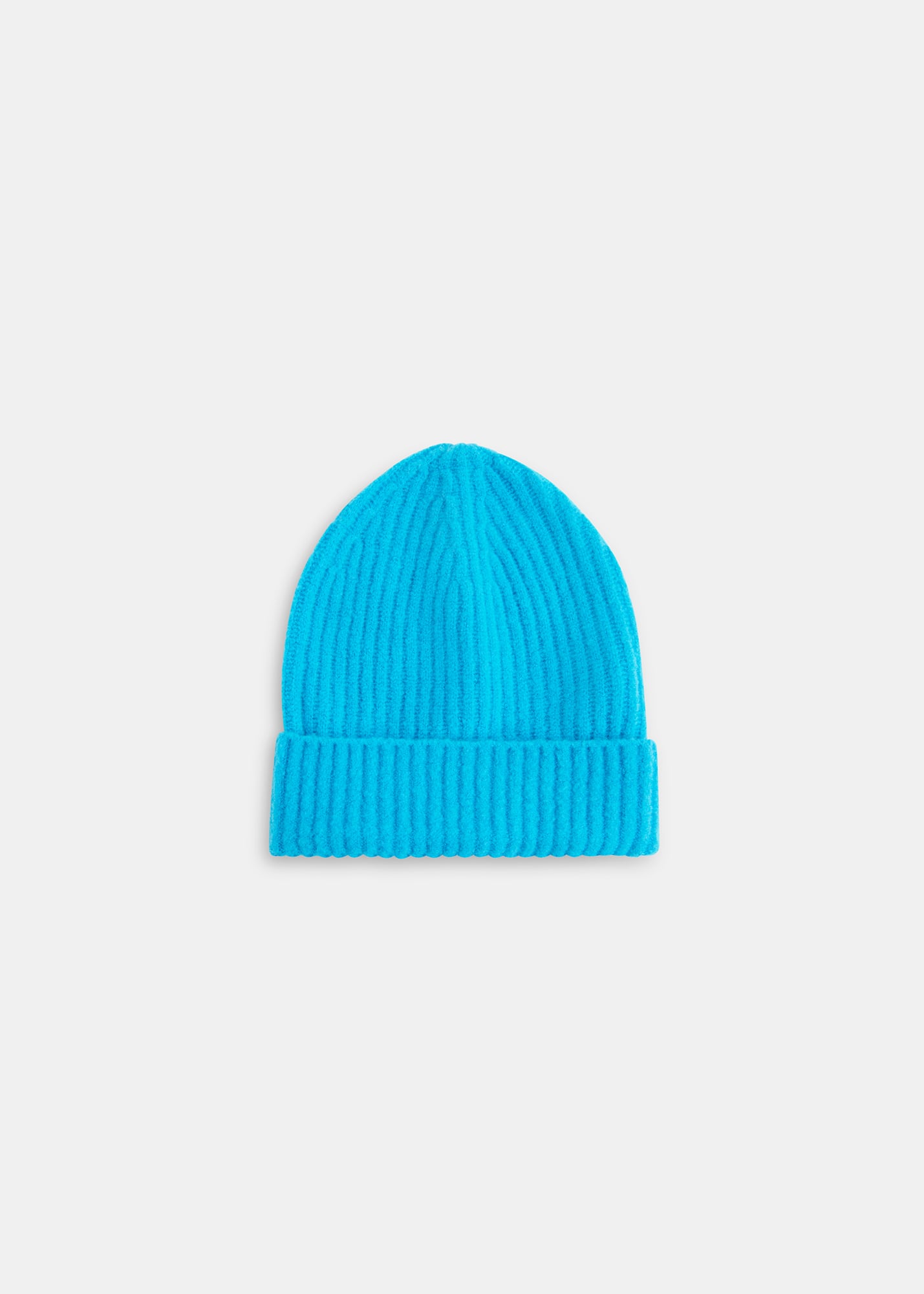 Whistles Women's Turquoise Wool Mix Rib Beanie Size one size