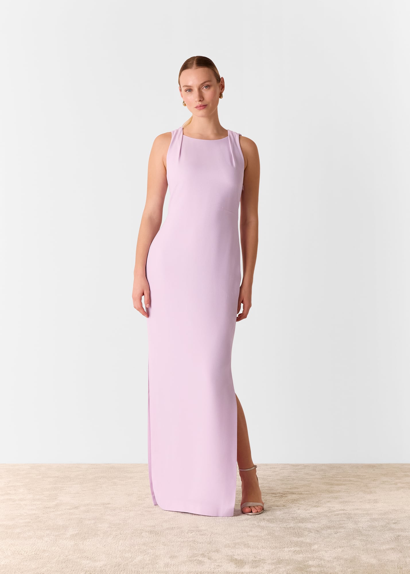 Whistles Women's Lilac Tie Back Maxi Dress Size 18