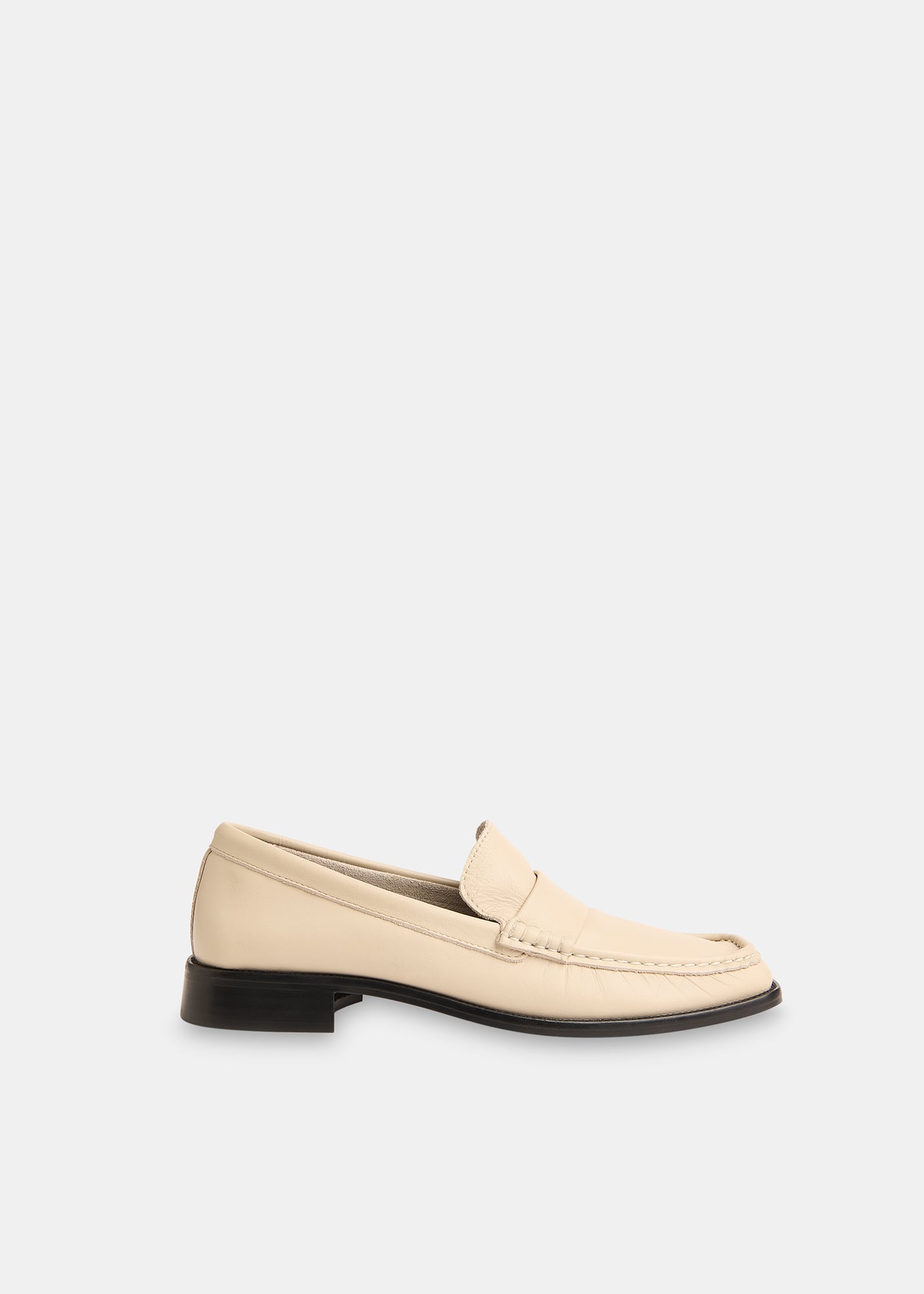 Whistles Women's White Mora Square Toe Loafer Size 39