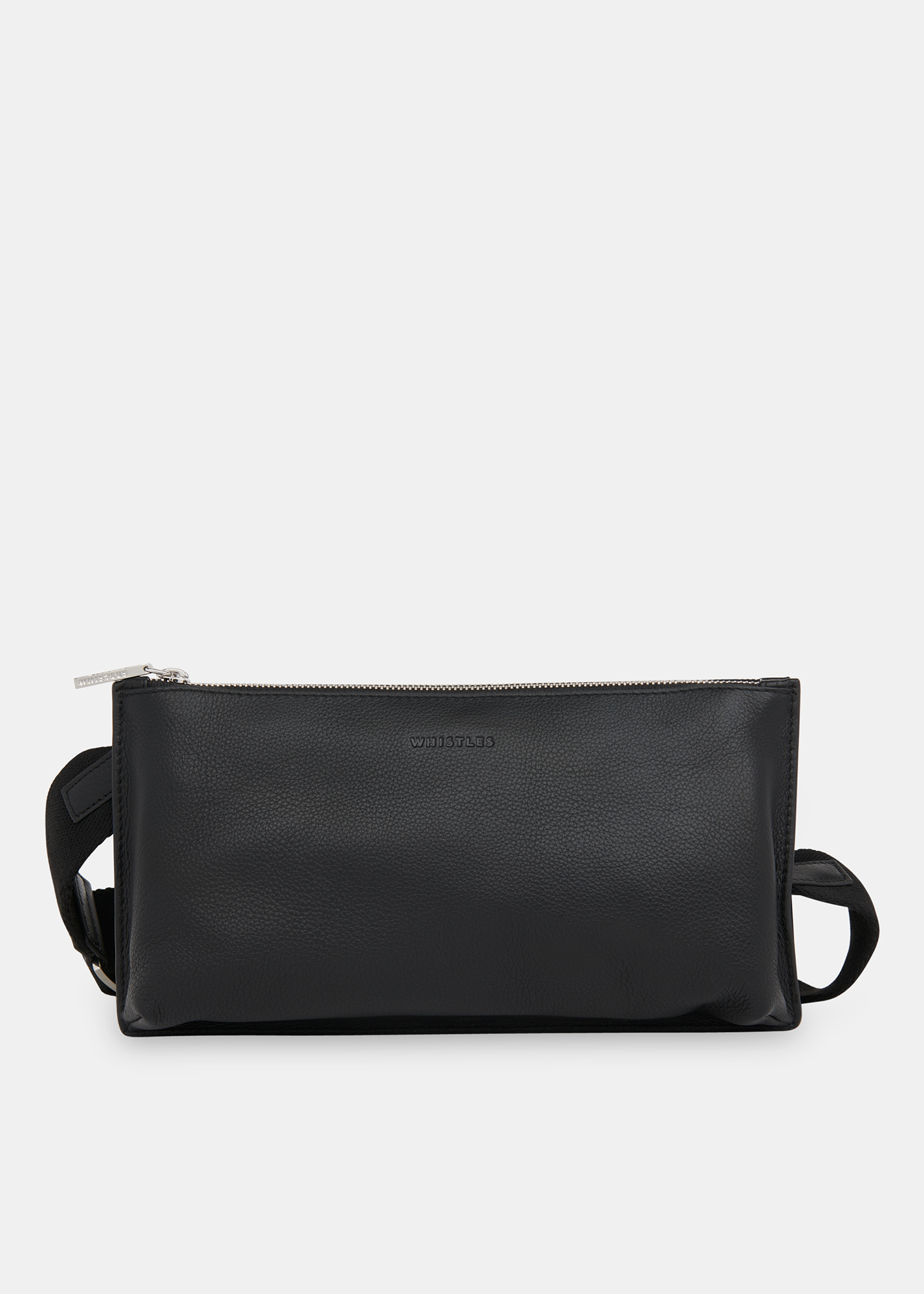 Whistles Women's Black Kai Double Pouch Crossbody Bag 