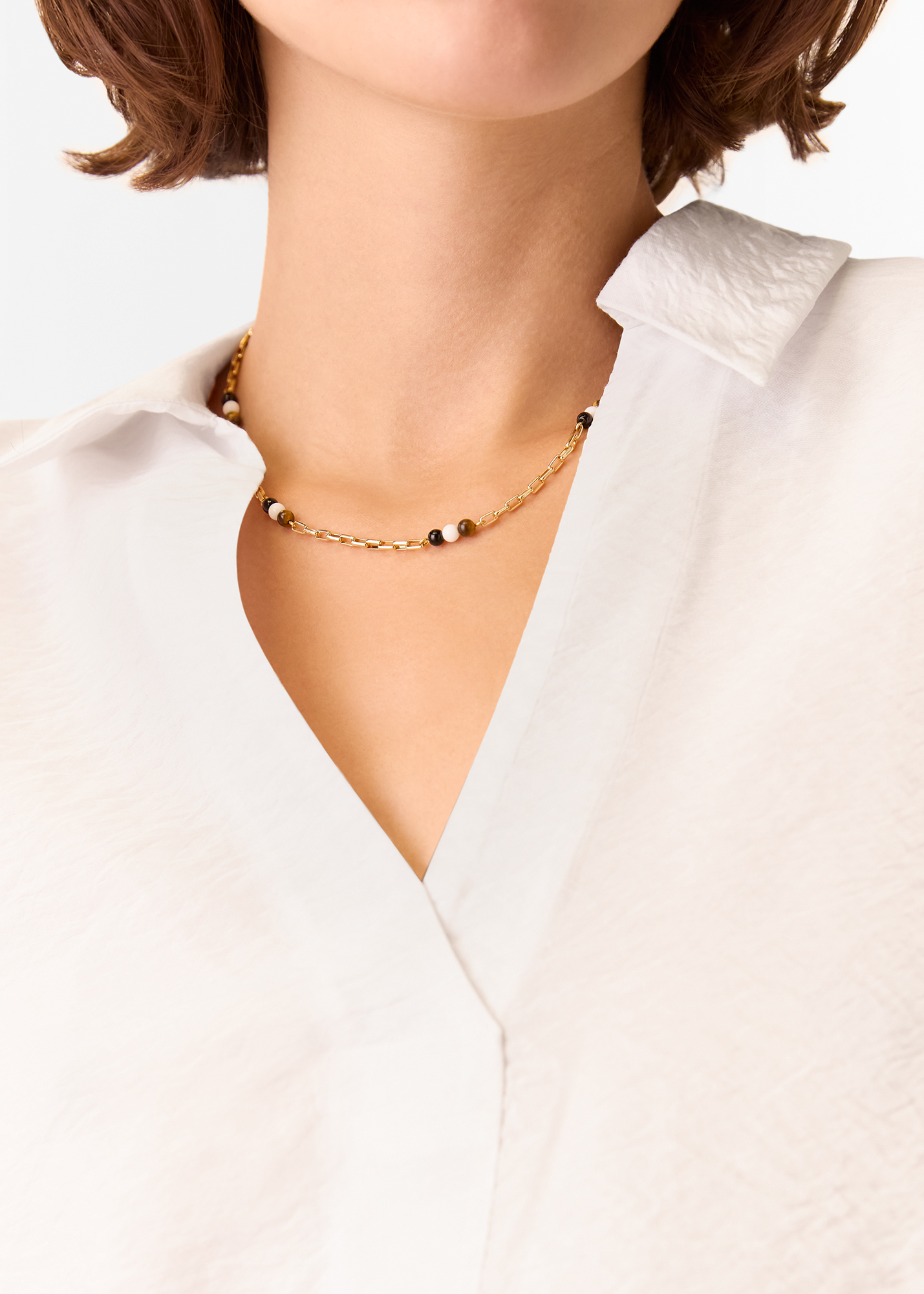 Whistles Women's Gold Beaded Chain Necklace 
