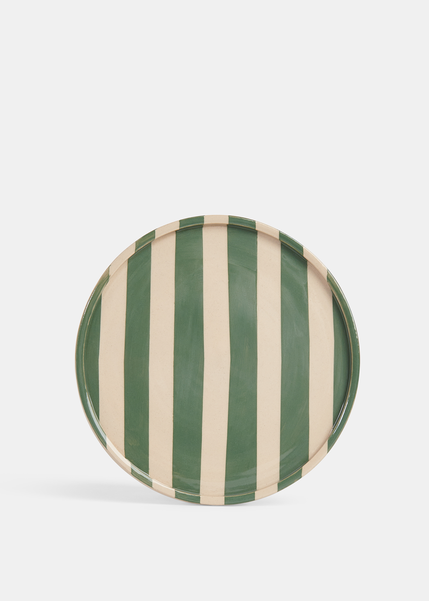 Whistles Ks Creative Pottery Women's Green Ks Duci Stripe Dinner Plate 