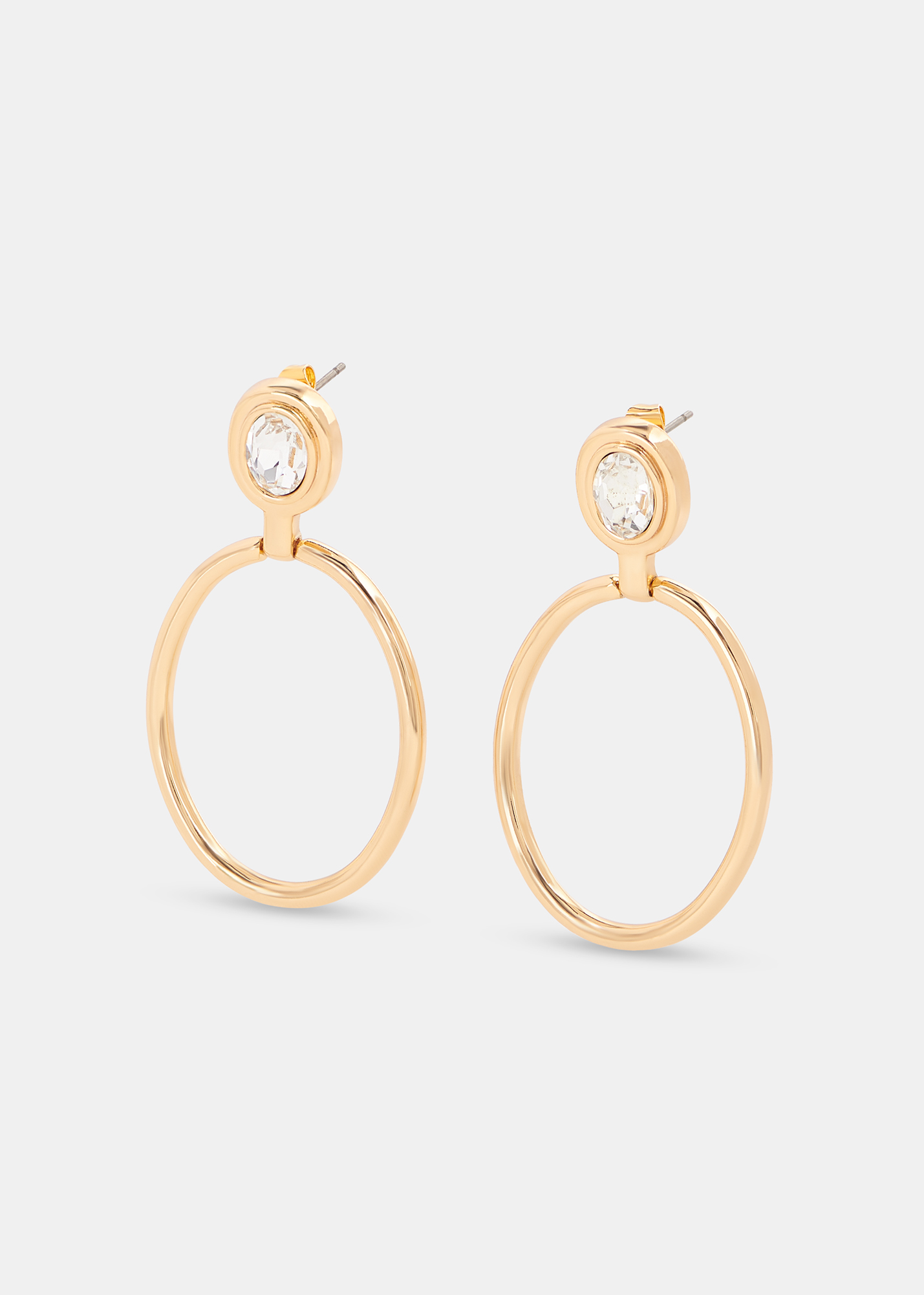 Whistles Women's Gold Oval Gem Drop Earring 