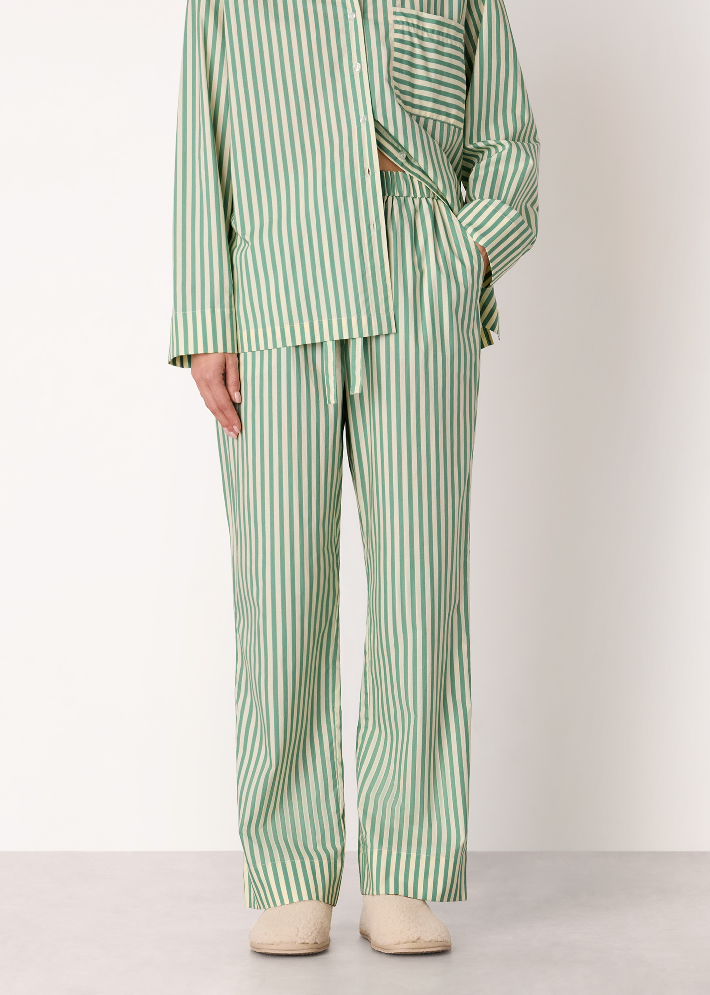 Whistles Women's Multicolour Cotton Stripe Pyjama Bottom Size L