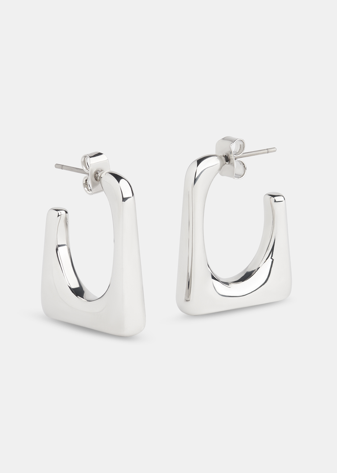 Whistles Women's Silver Square Hoop Earring 