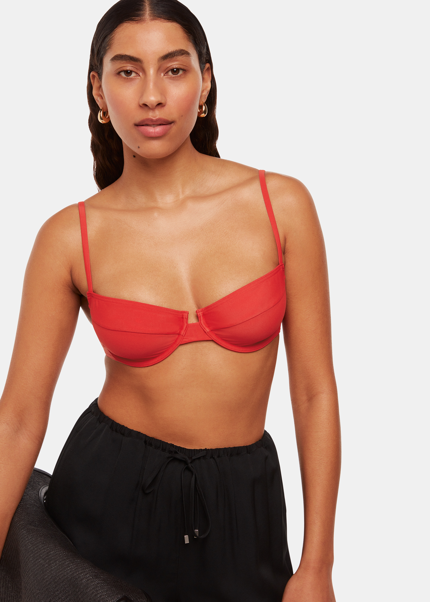 Whistles Women's Red Lillie Underwire Bikini Top Size 16
