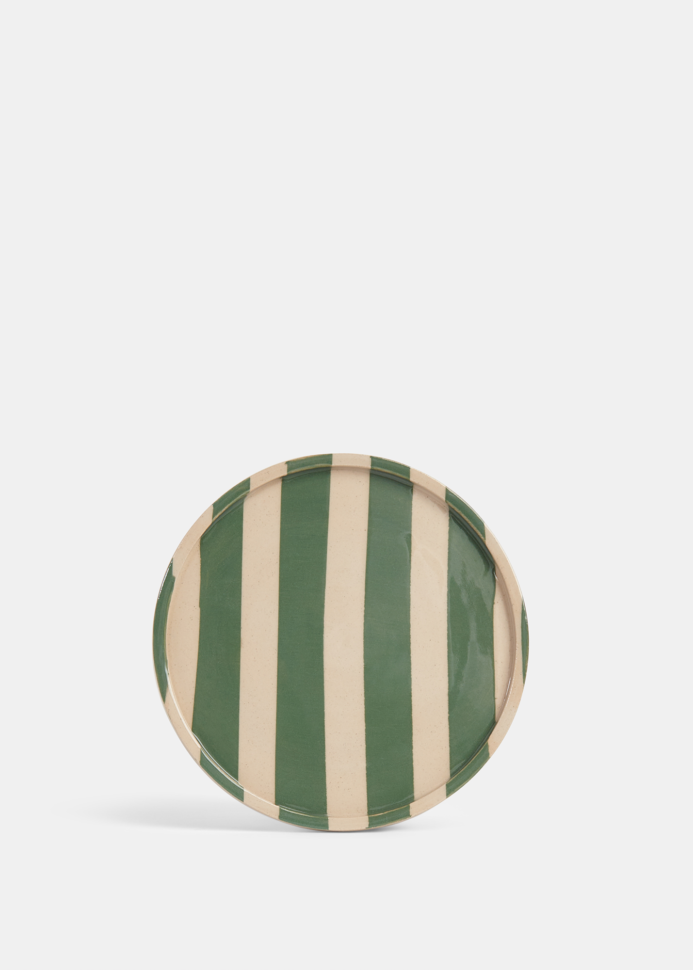 Whistles Ks Creative Pottery Women's Green Ks Duci Stripe Side Plate 