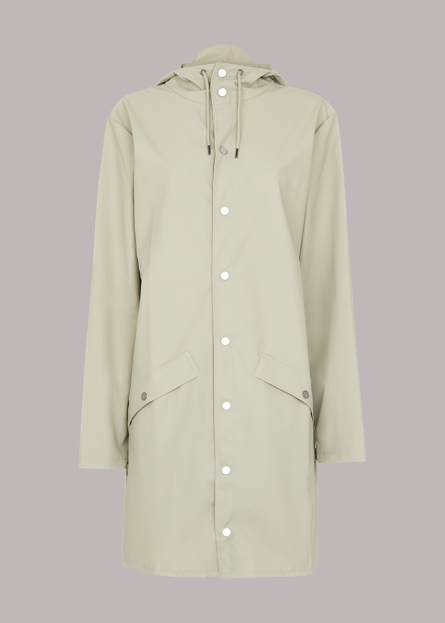 Whistles Rains Women's Pale Grey Long Jacket Size M