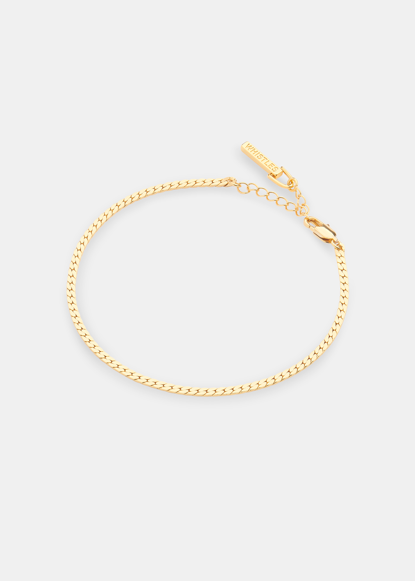 Whistles Women's Gold Classic Snake Chain Anklet 