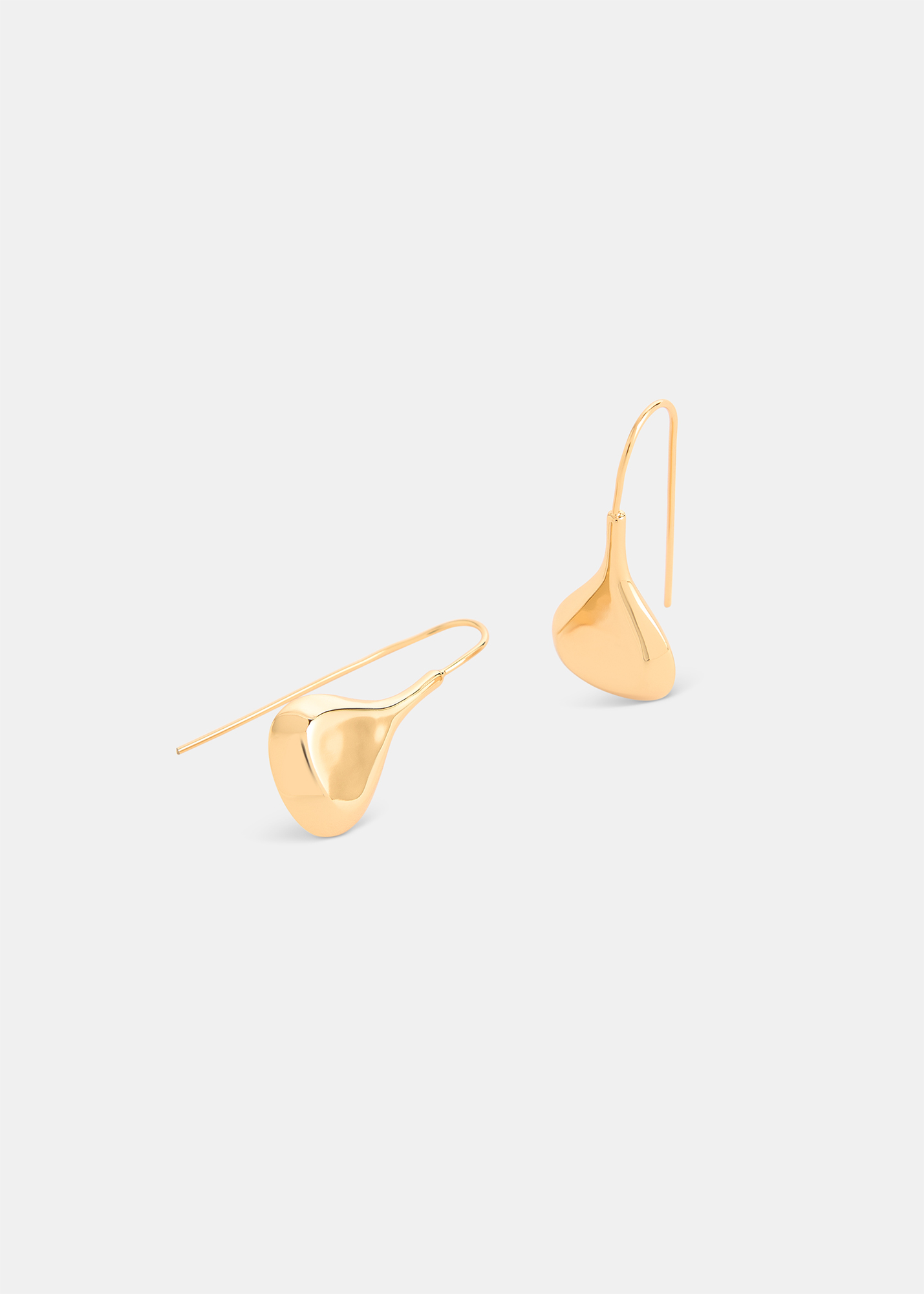 Whistles Women's Gold Flat Teardrop Wire Earring 