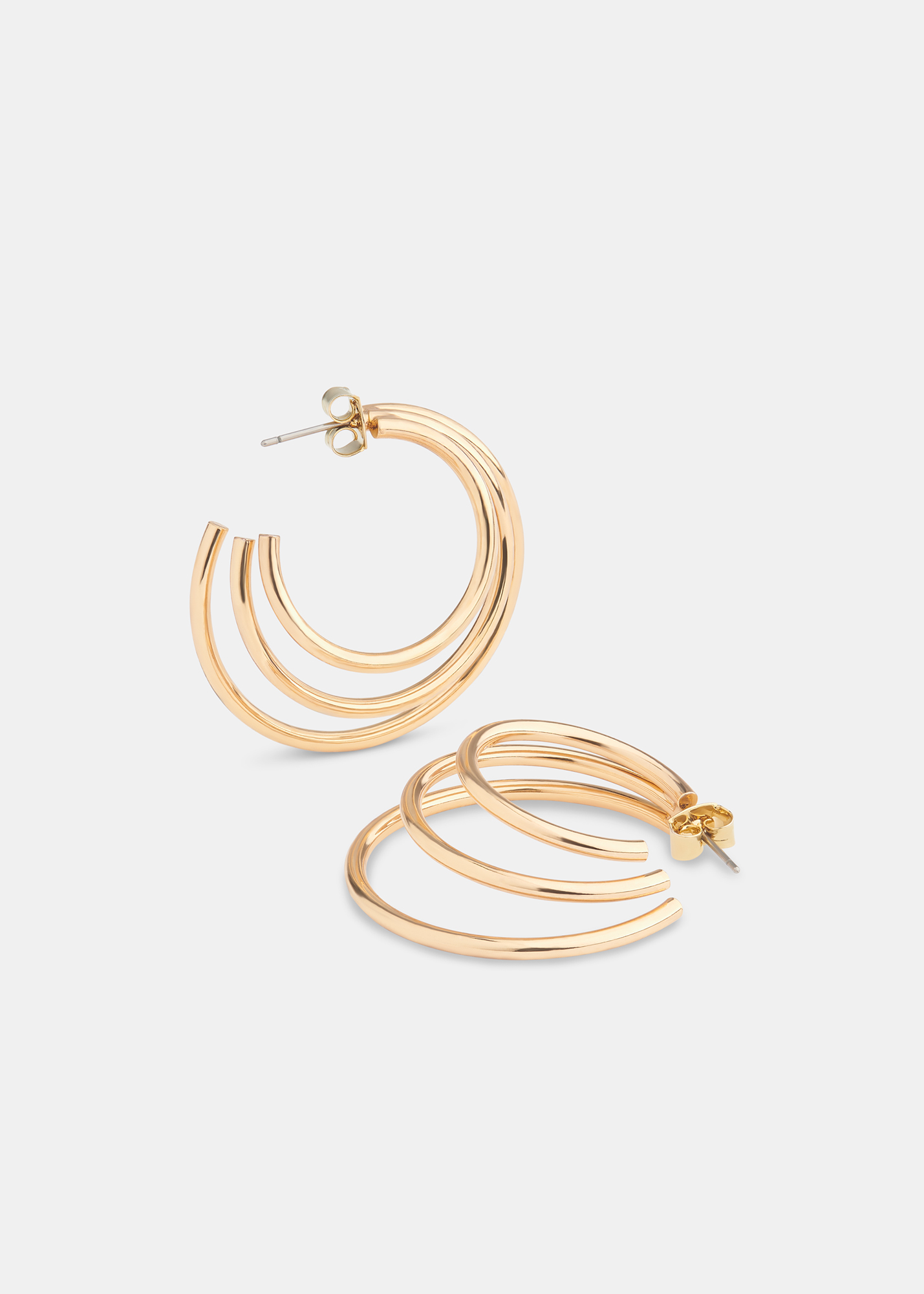 Whistles Women's Gold Large Triple Hoop Earring 