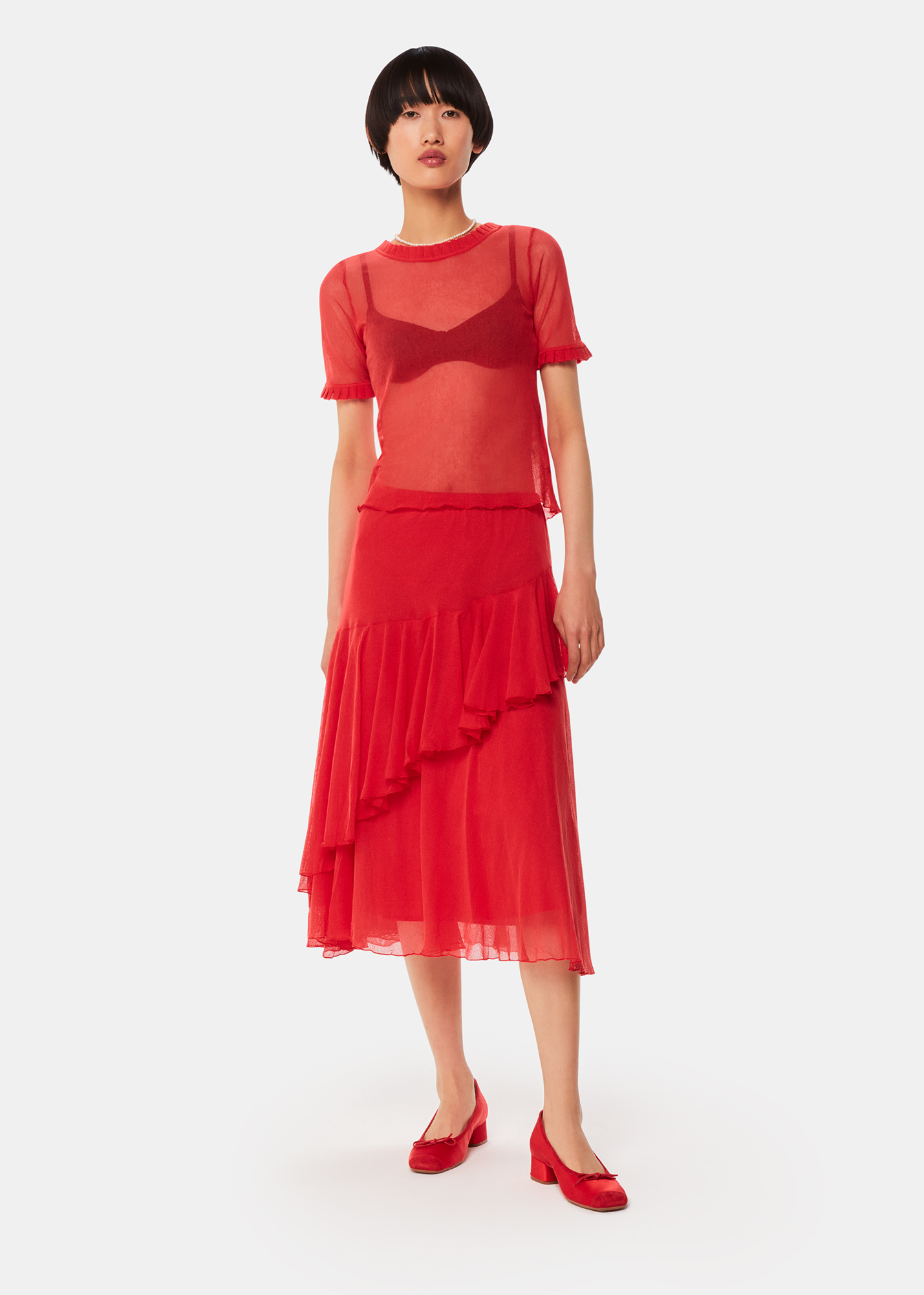Whistles Hai Women's Red Mila Top Size M