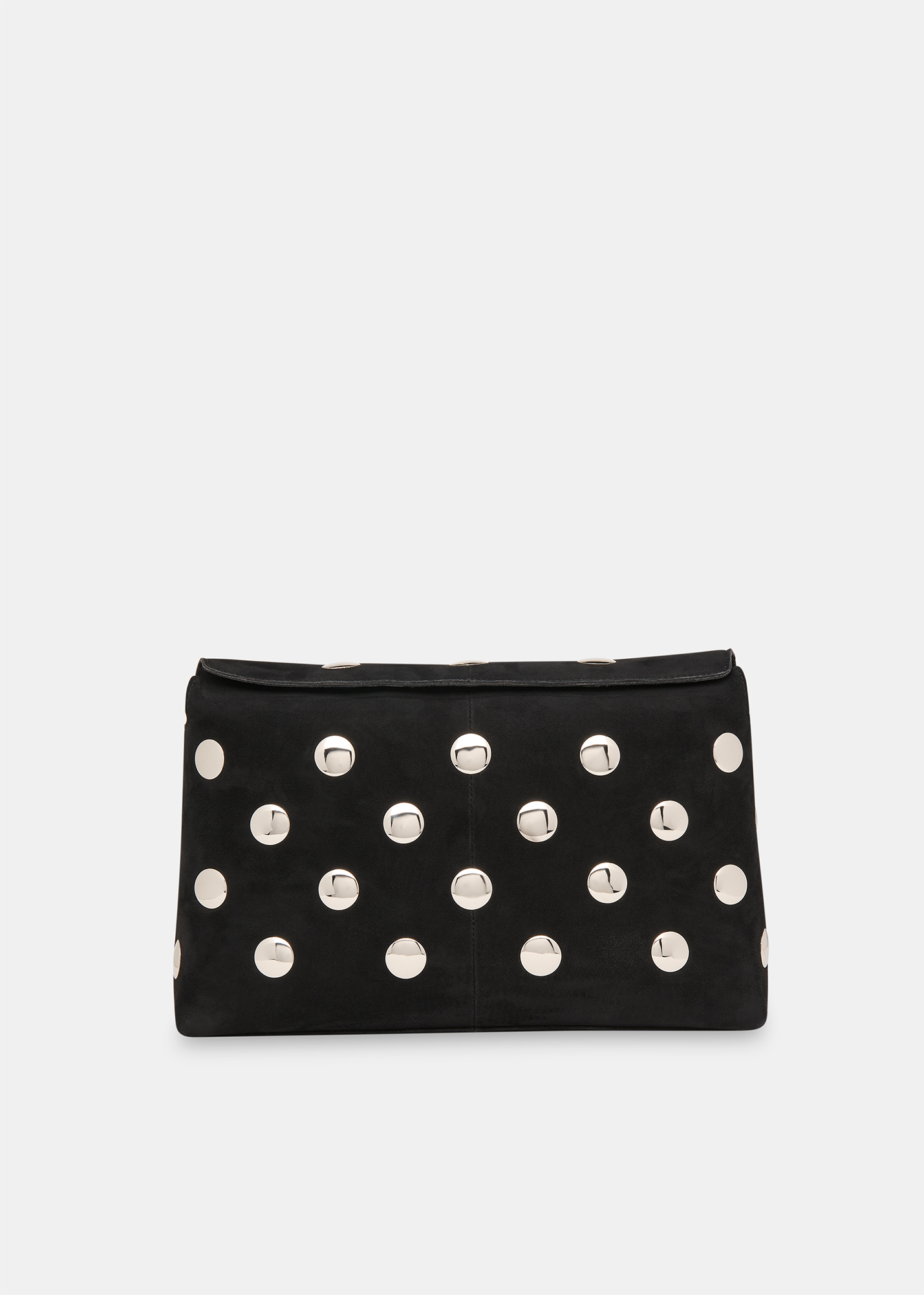 Whistles Women's Black/Multi Fia Studded Foldtop Clutch Bag 