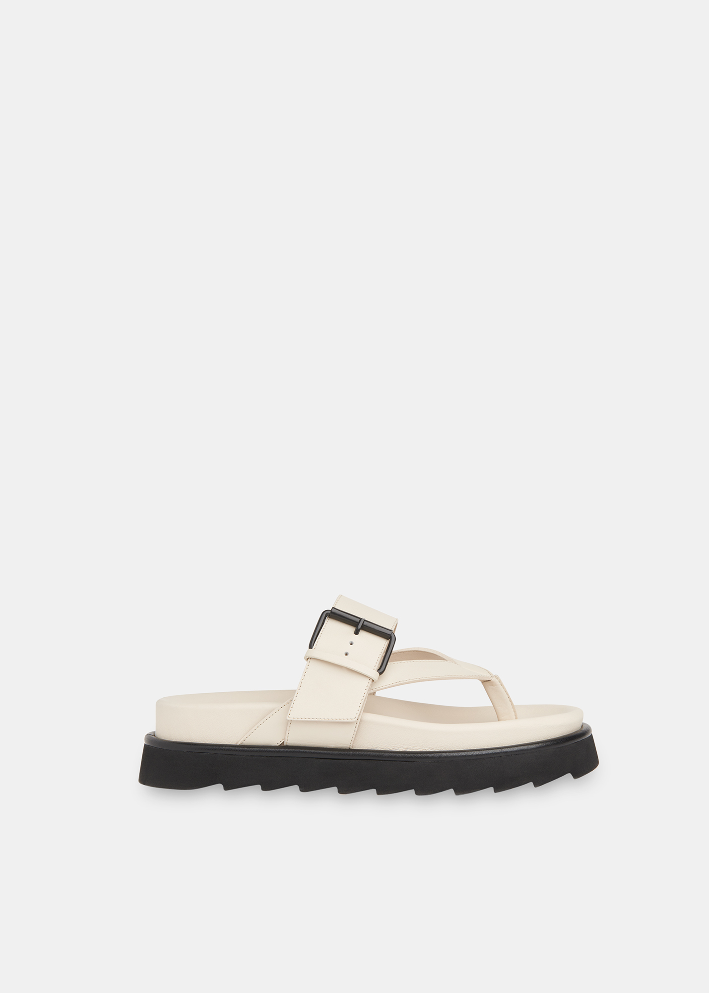 Whistles Women's White Sutton Toe Post Buckle Sandal Size 37