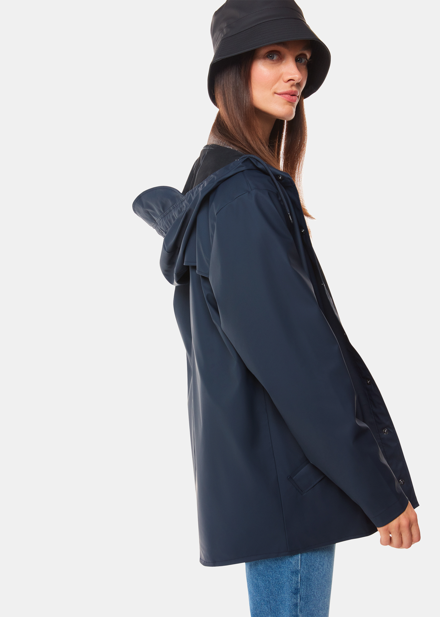 Whistles Rains Women's Navy Jacket Size XS