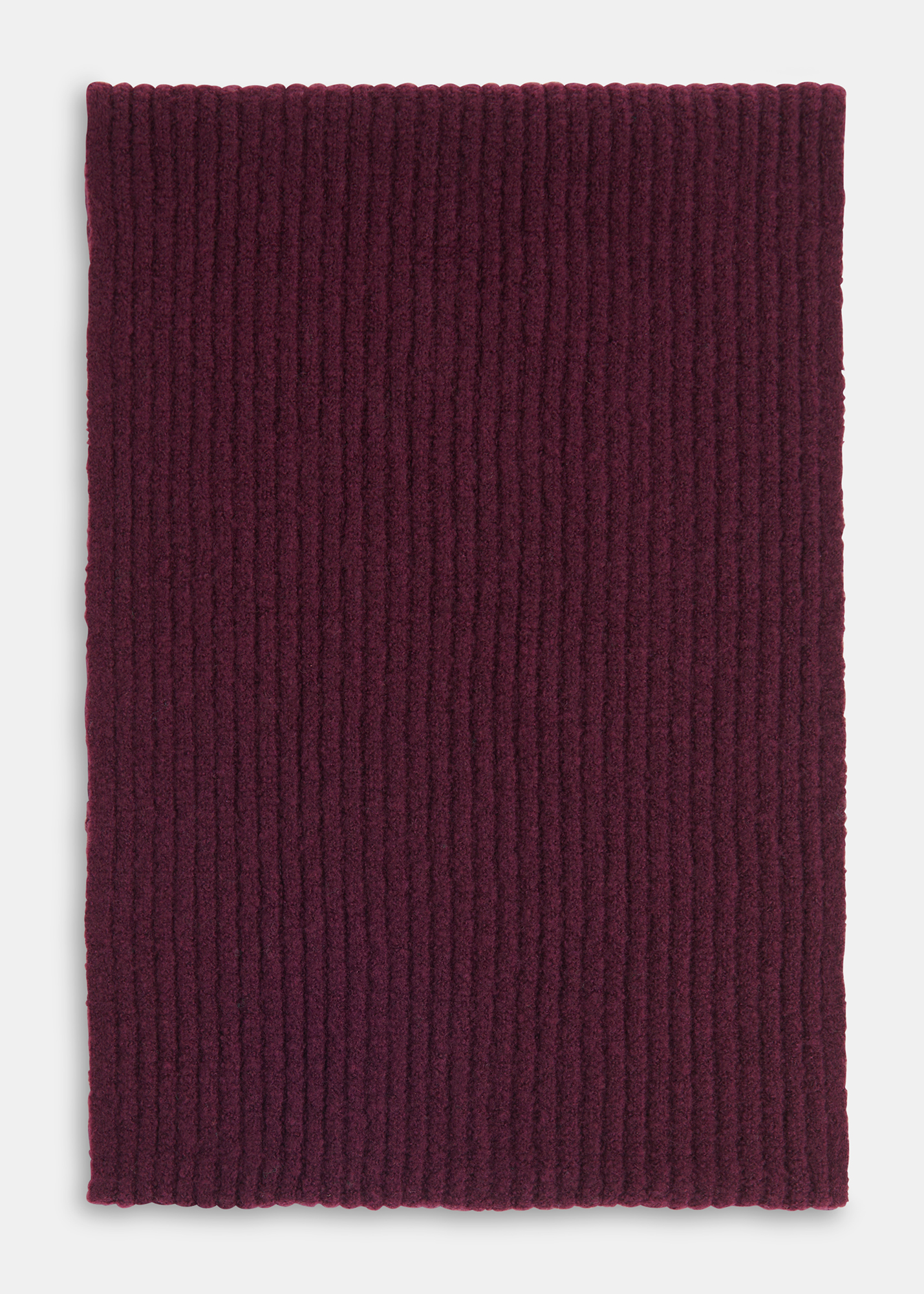 Whistles Women's Burgundy Wool Mix Rib Scarf Size one size