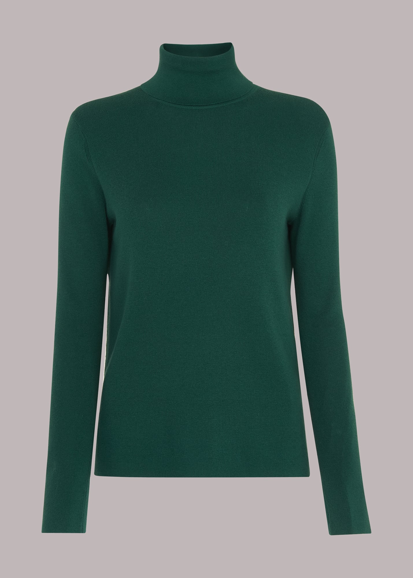 Whistles Women's Green Maja Knitted Polo Size S
