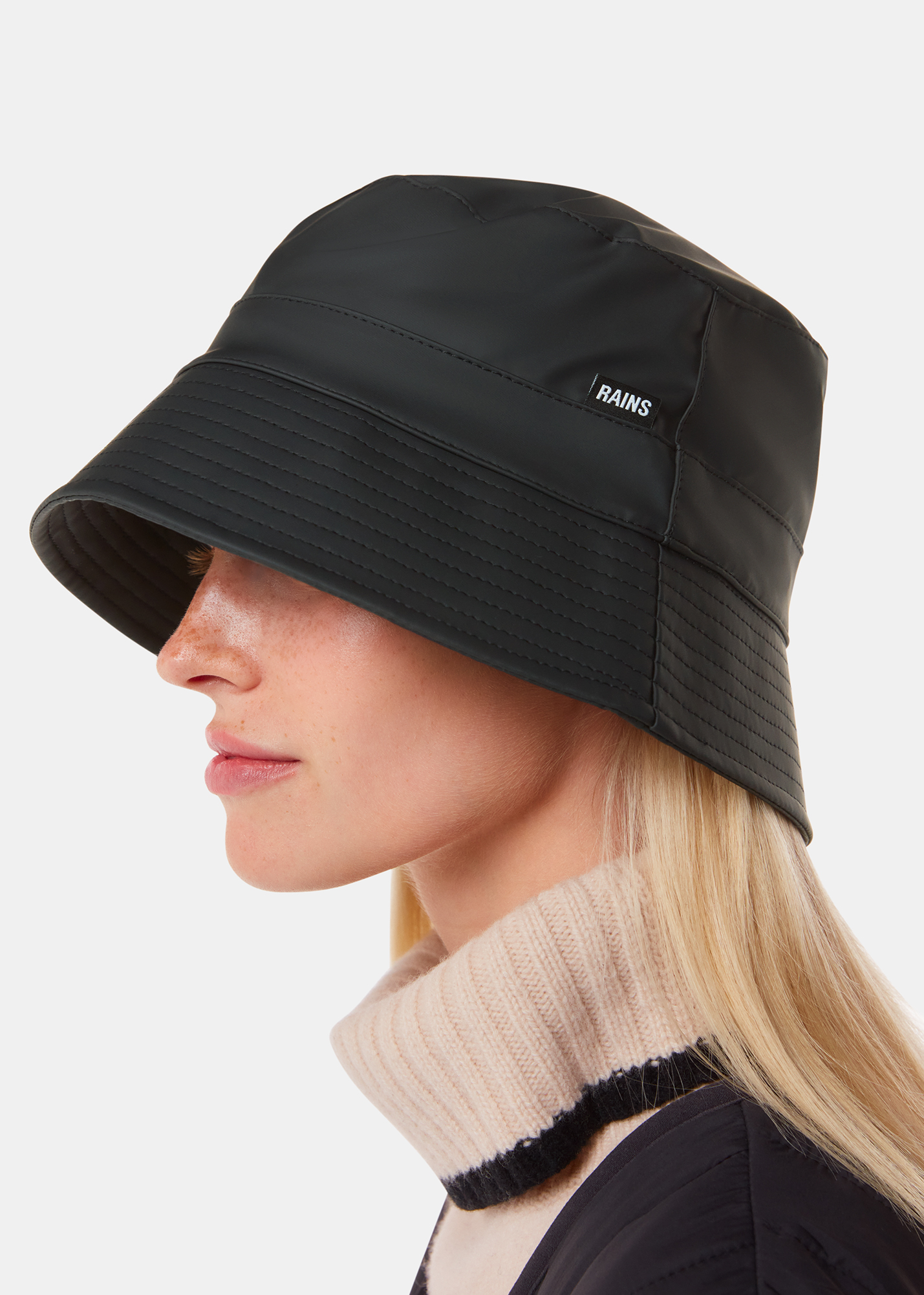 Whistles Rains Women's Black Bucket Hat Size S/M