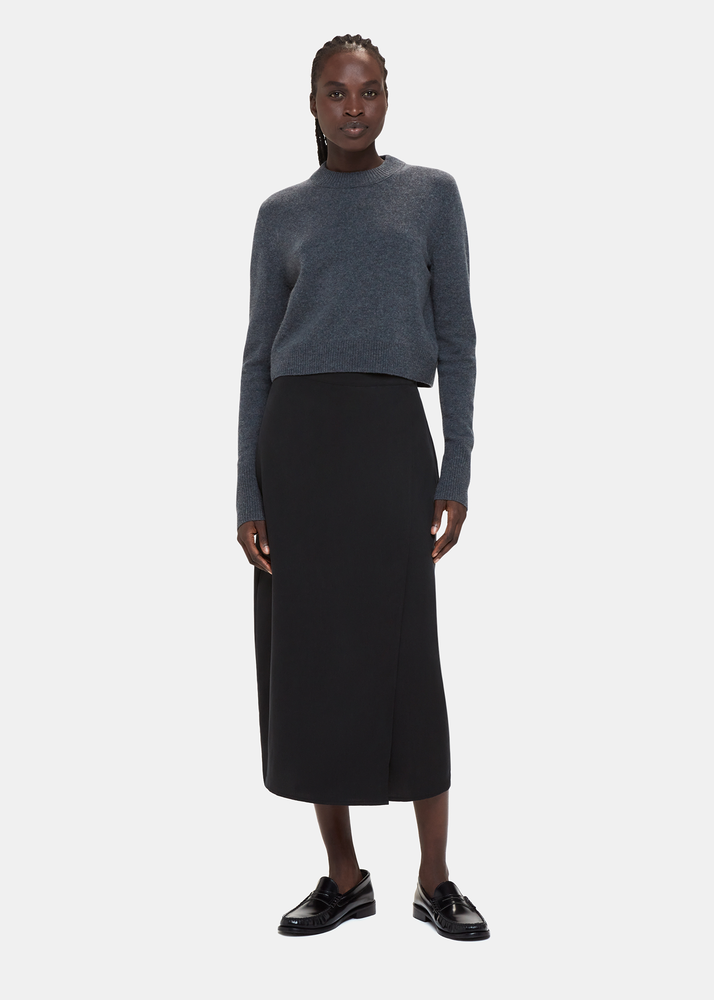 Whistles Women's Black Olivia Wrap Skirt Size 12