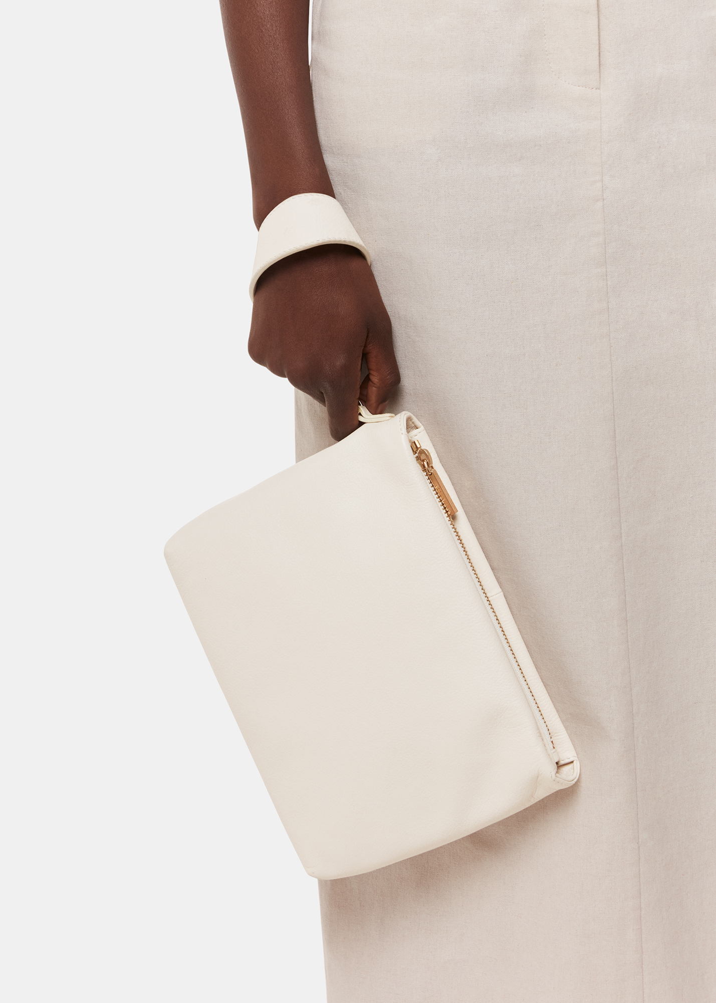 Whistles Women's Ivory Avah Zip Top Clutch 