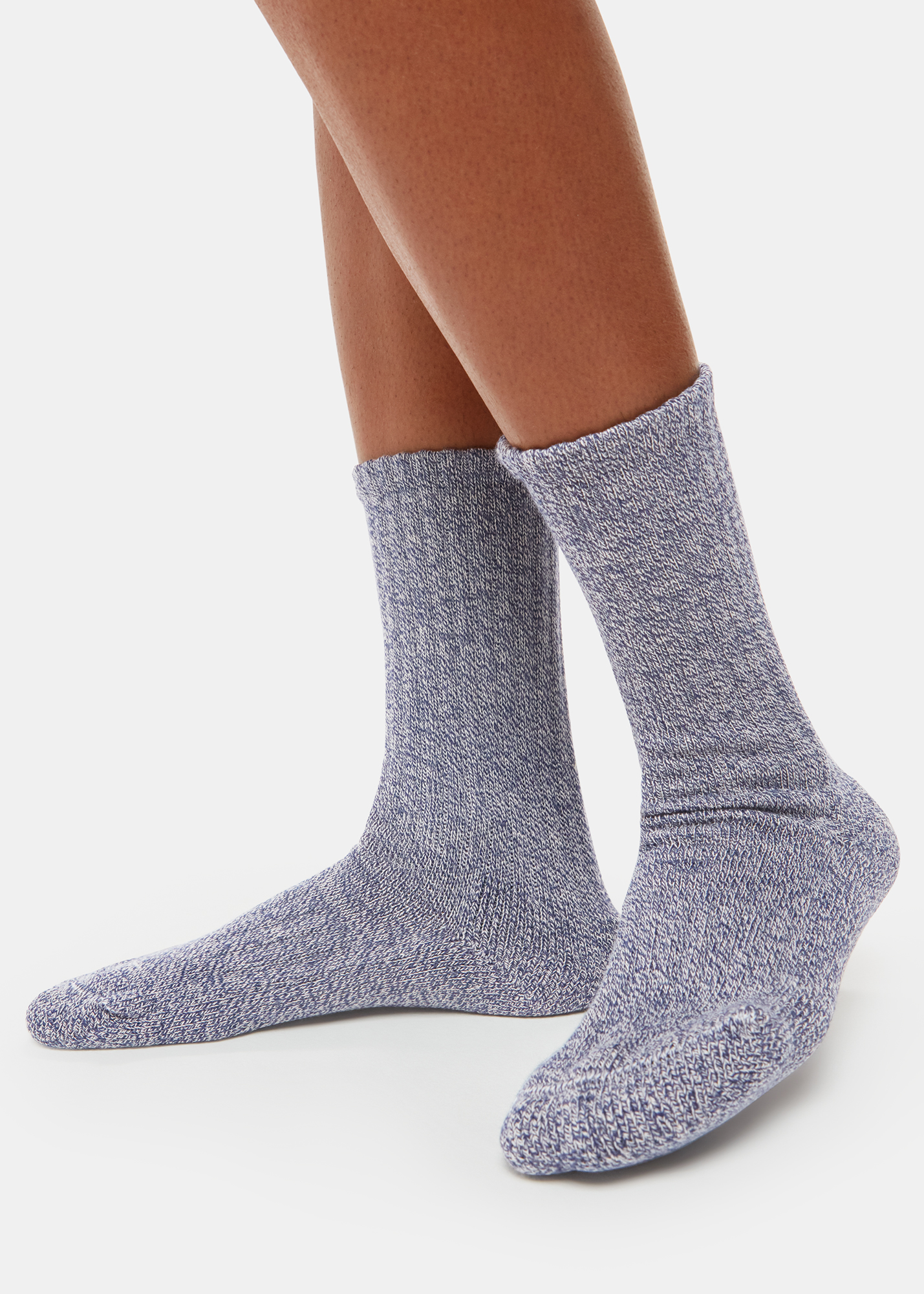 Whistles Women's Navy Chunky Marl Socks 