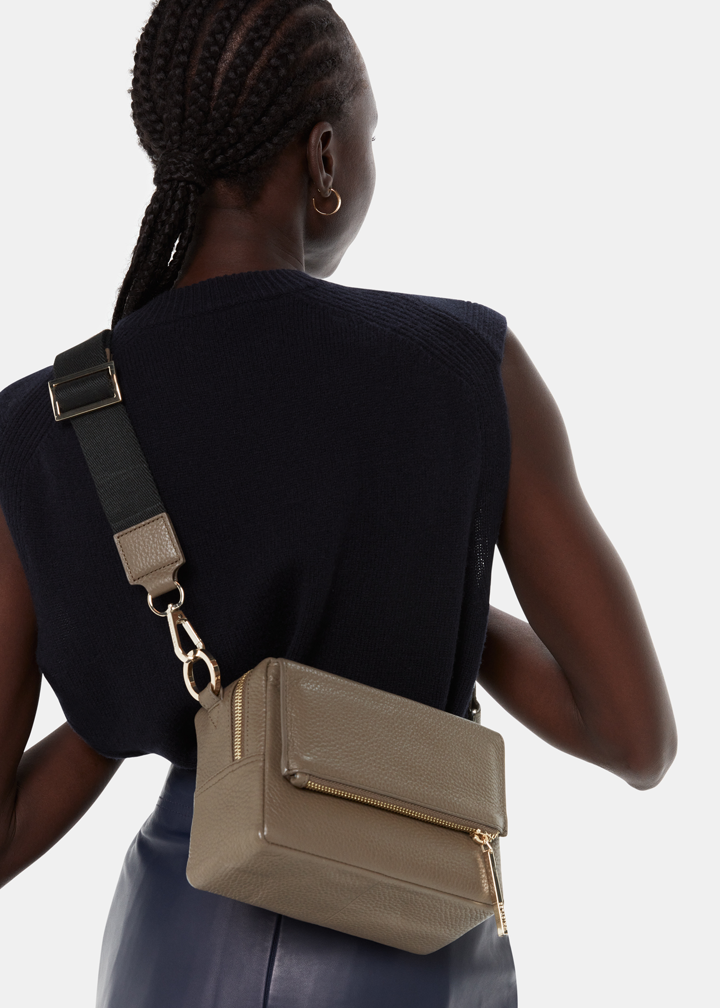 Whistles Women's Khaki Bibi Crossbody Bag 