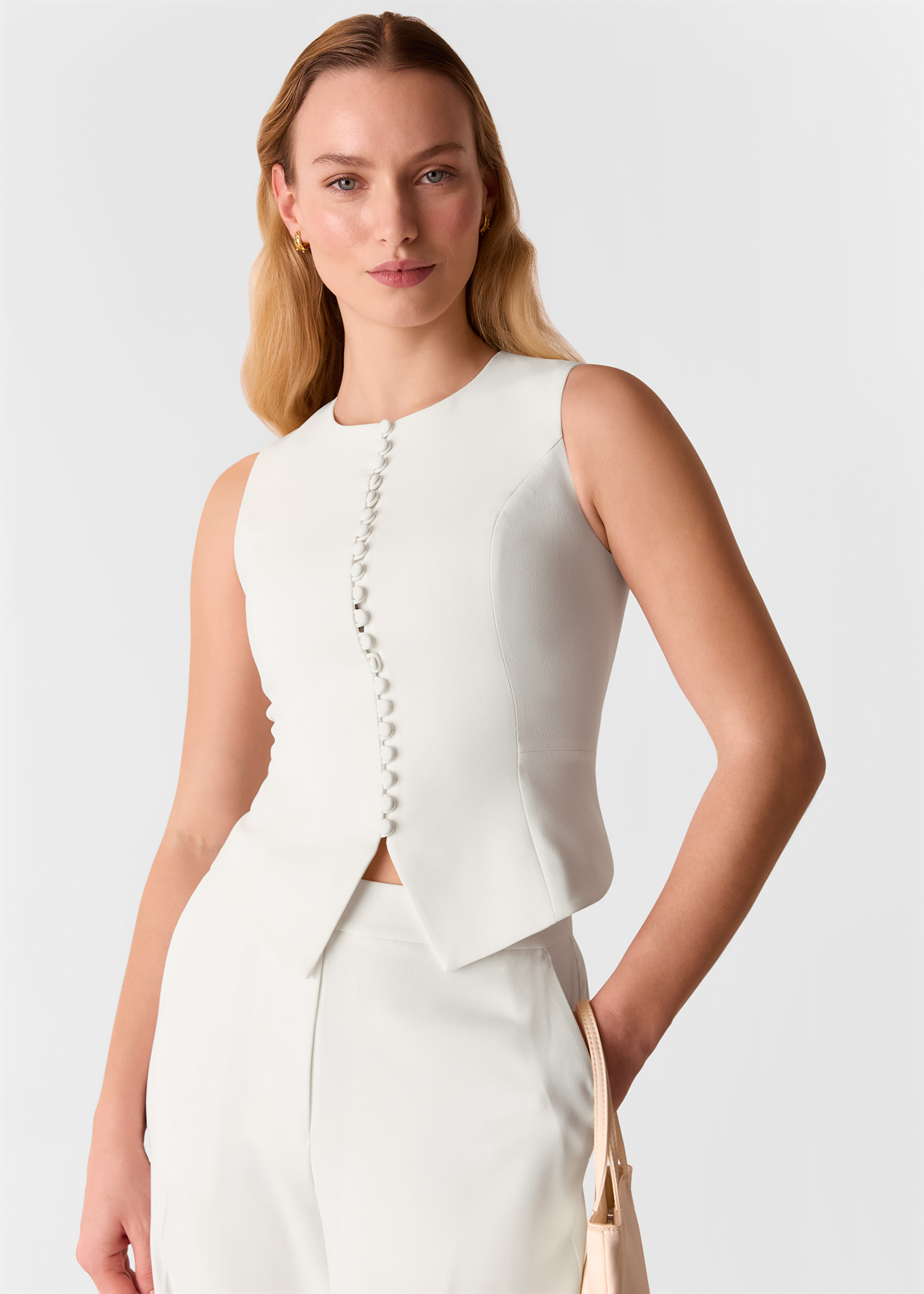 Whistles Women's Ivory Andie Wedding Waistcoat Size 8