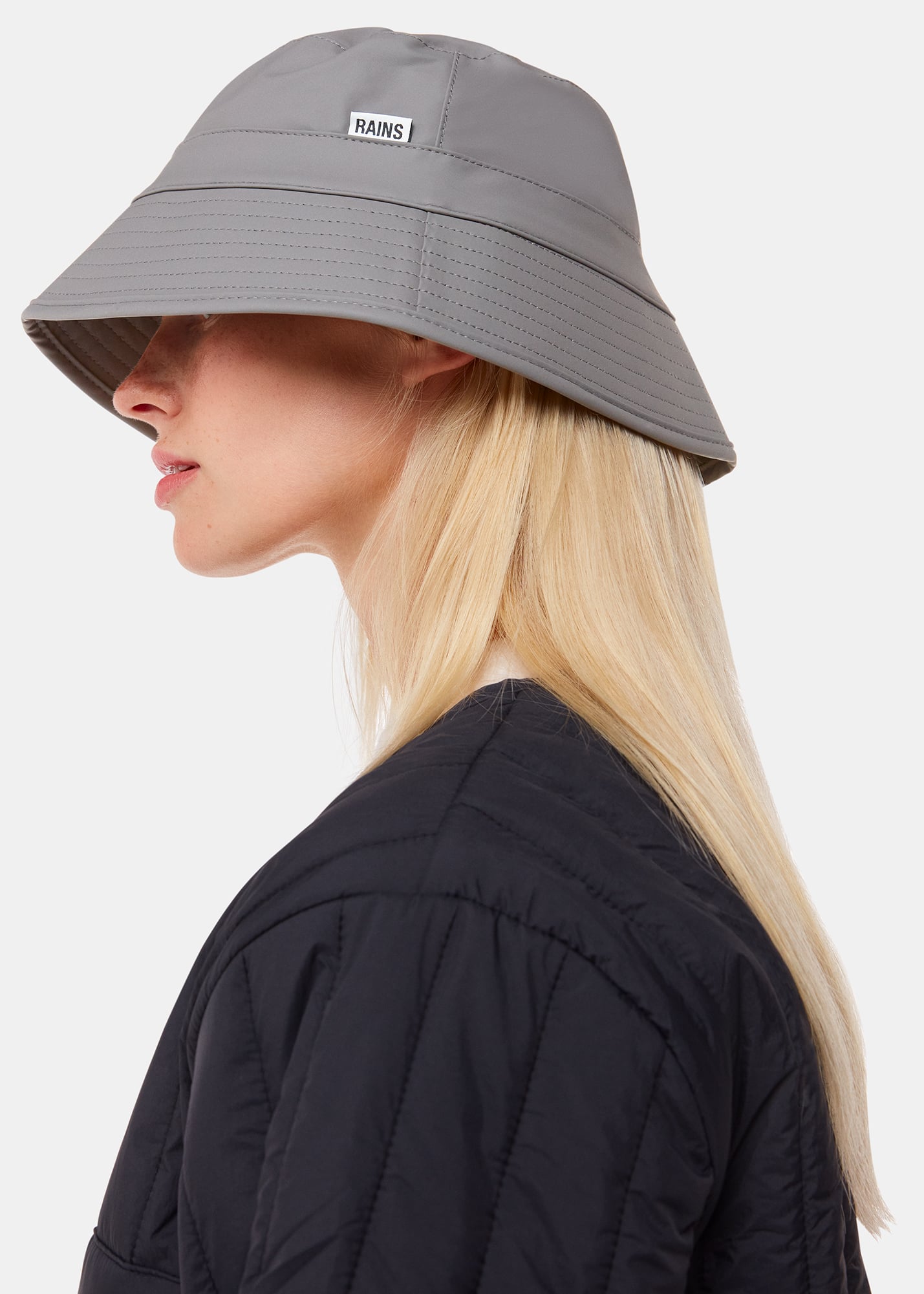 Whistles Rains Women's Grey Bucket Hat Size S/M