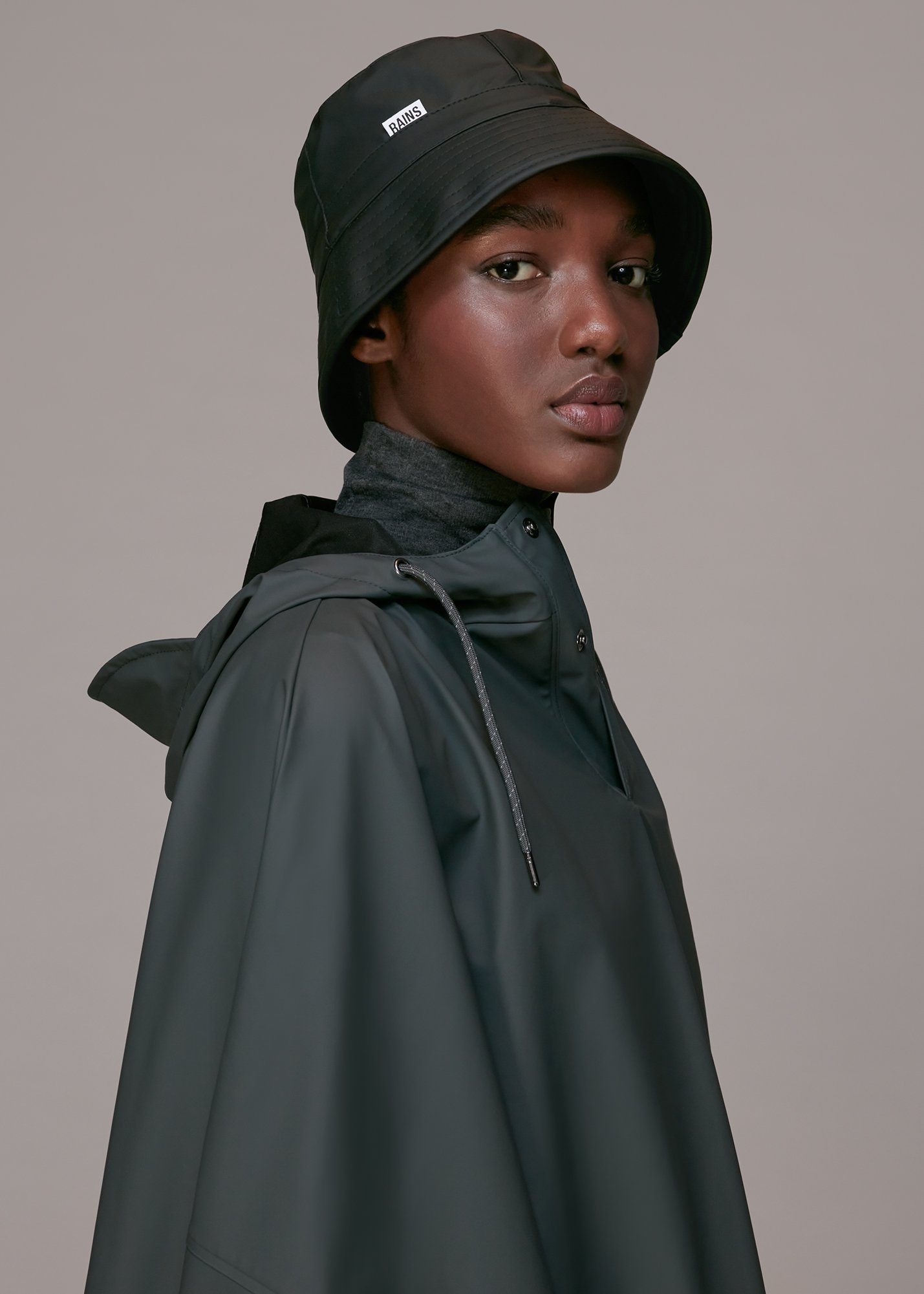 Whistles Rains Women's Black Original Bucket Hat Size S